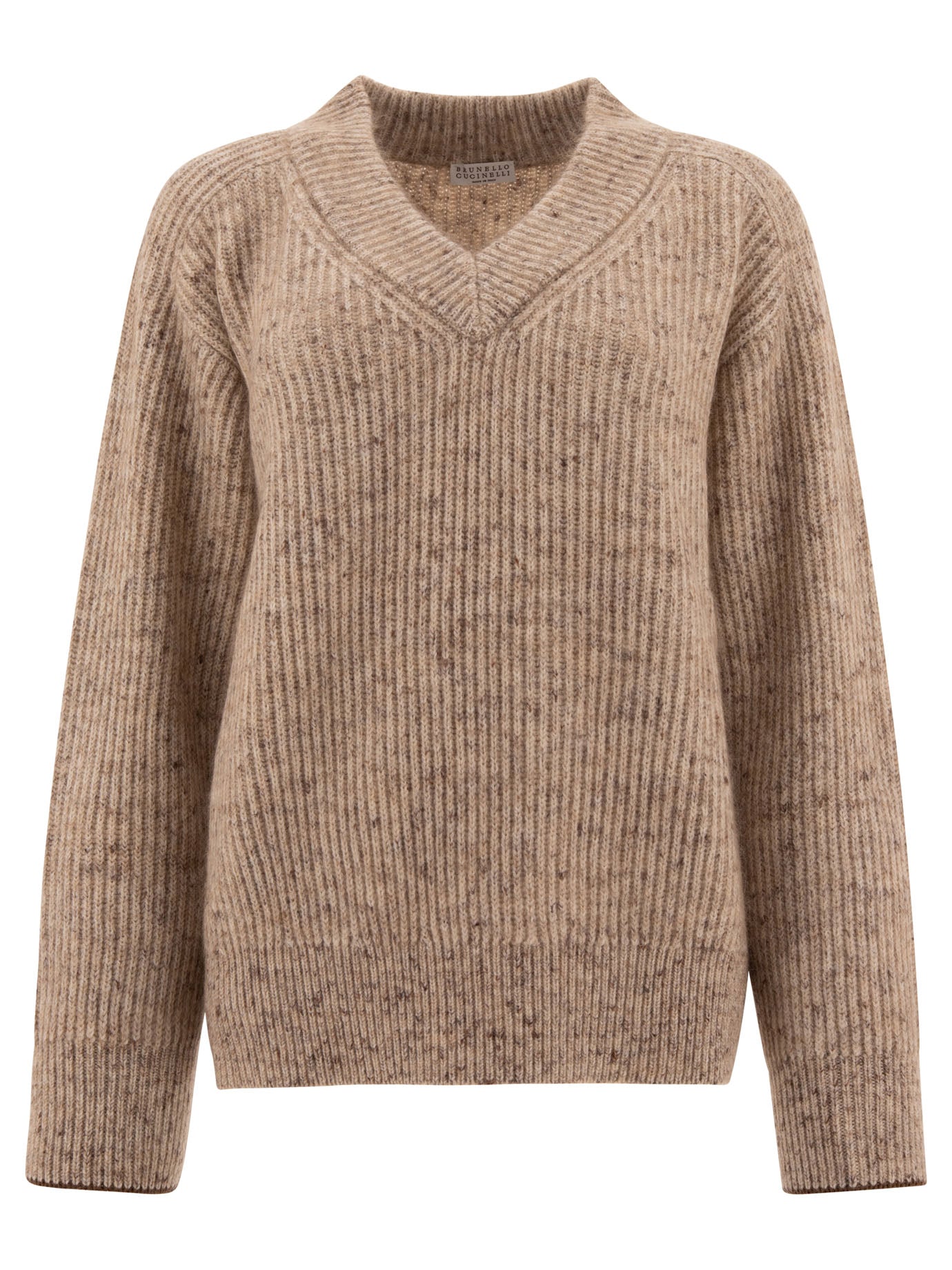 Brunello Cucinelli English Rib Sweater With Monili