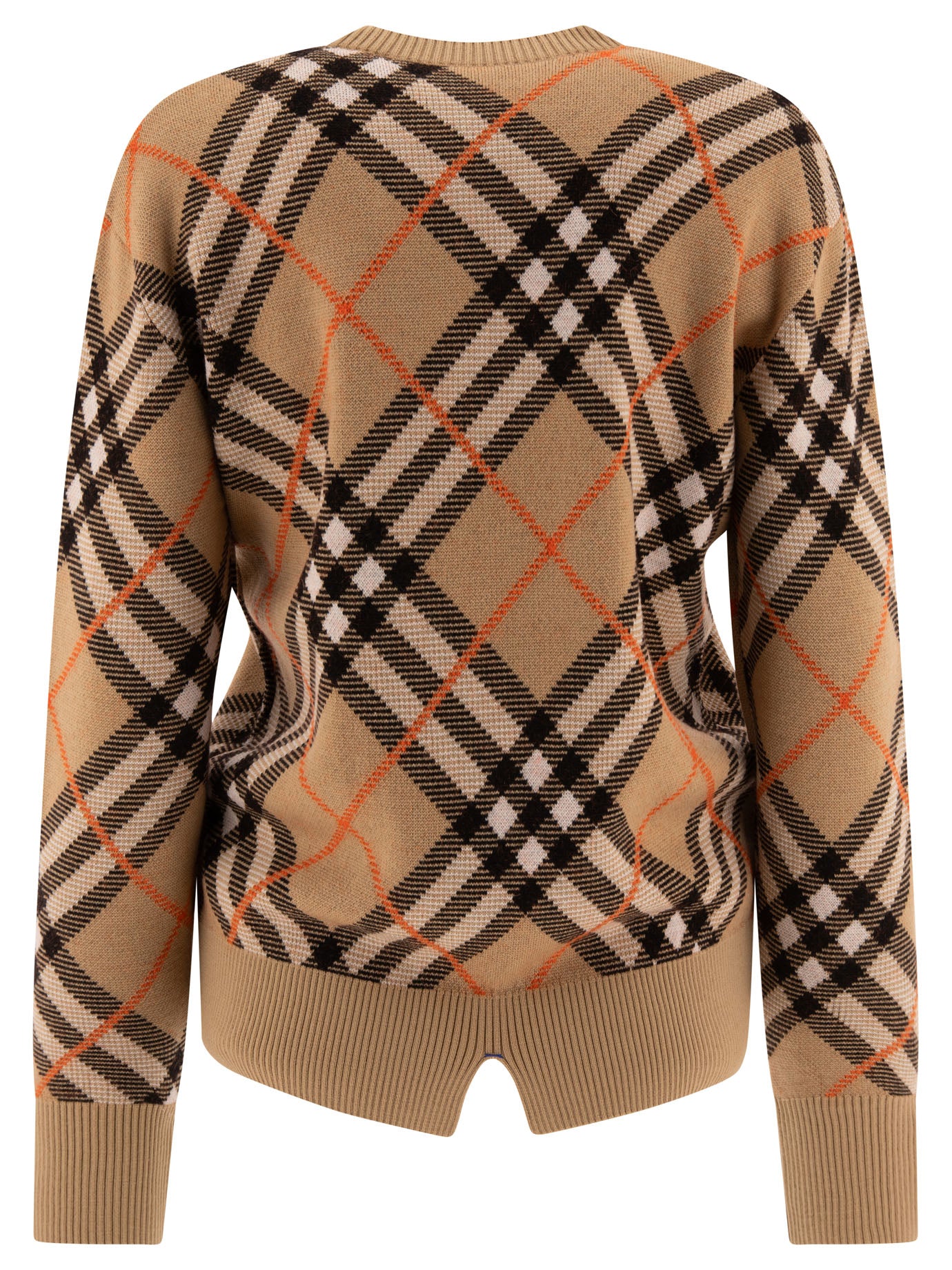 Burberry Check Wool Blend Sweater