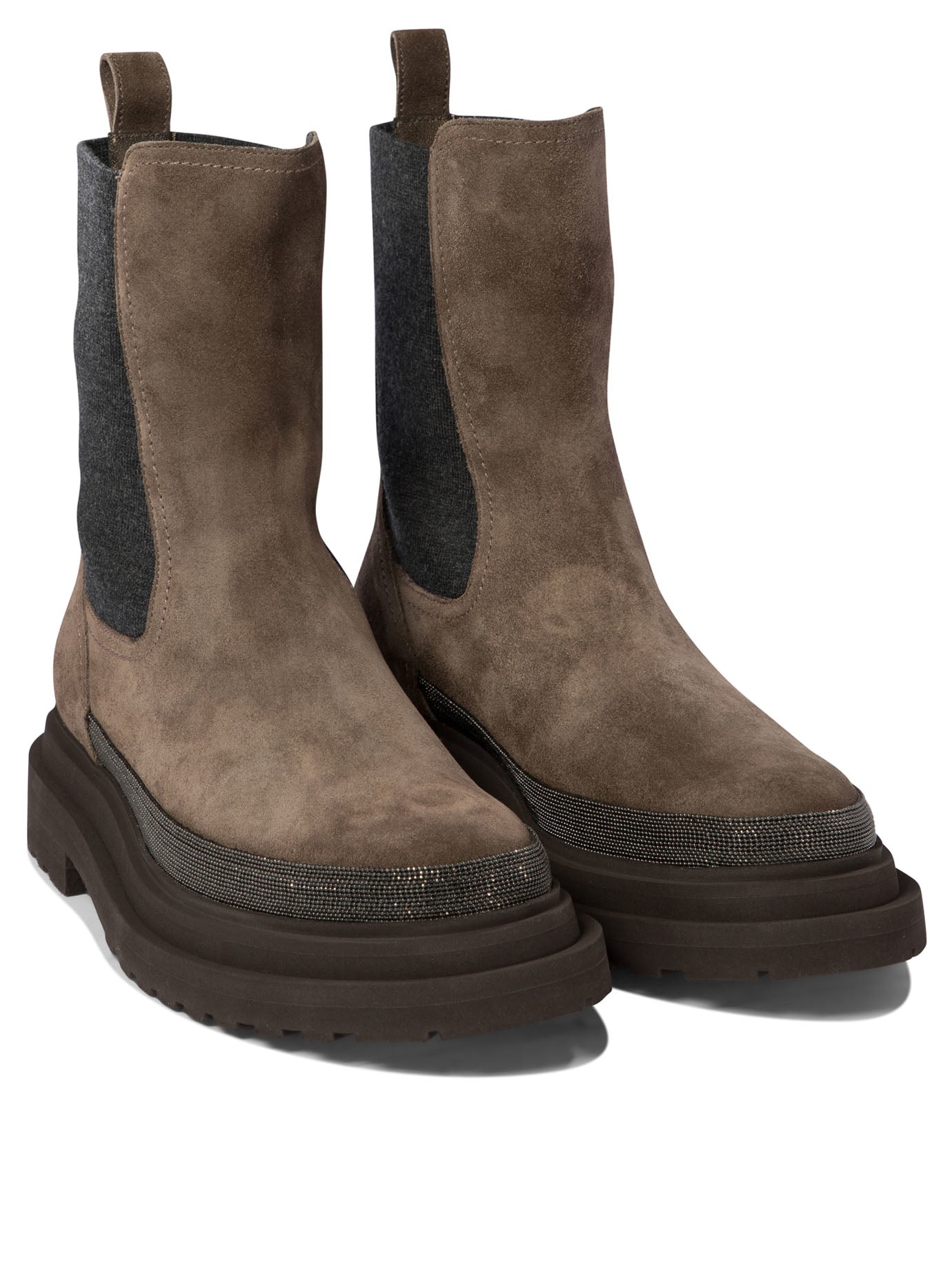 Brunello Cucinelli Chelsea Boots With Precious Contour