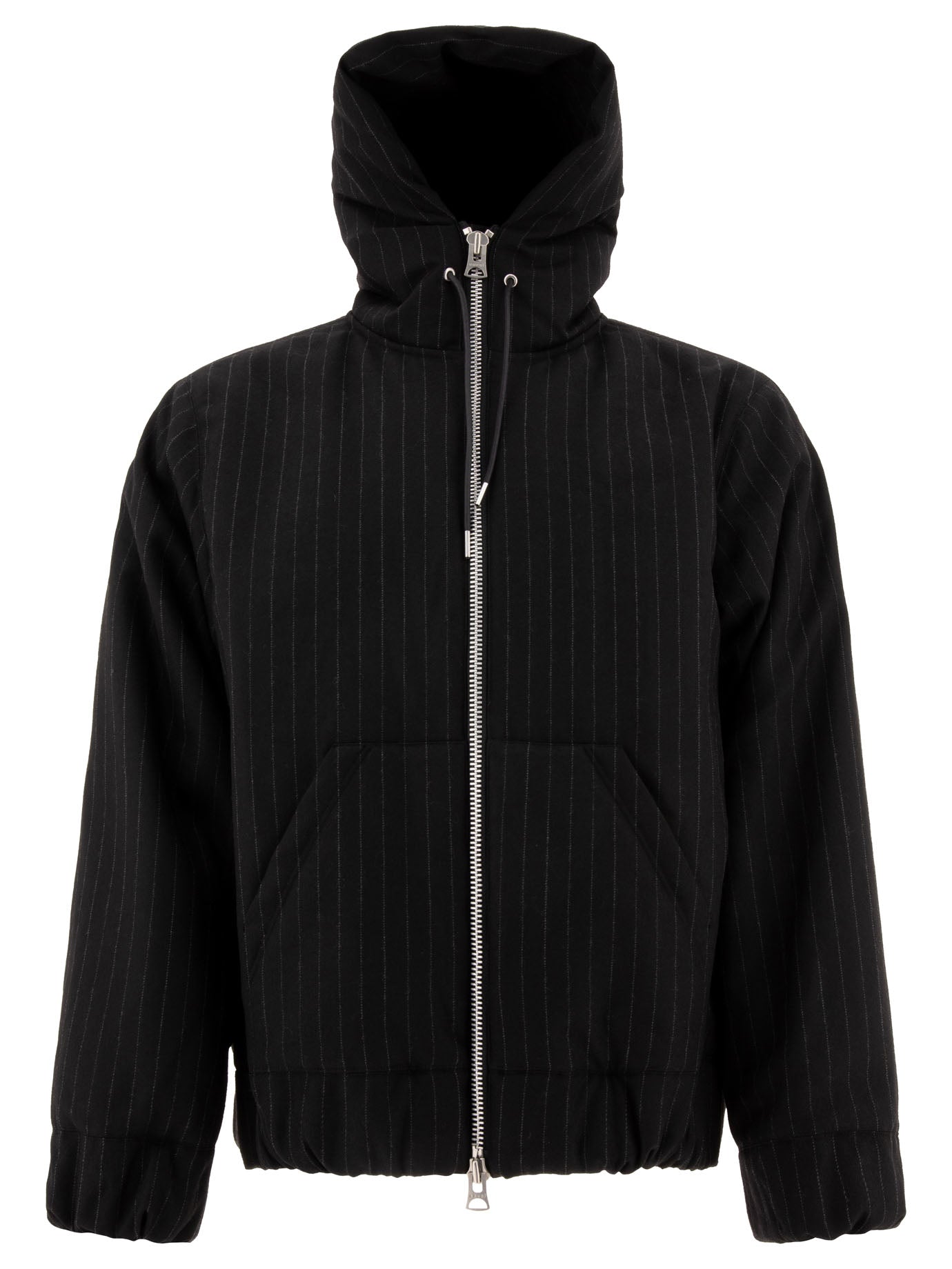 Sacai Pinstriped Hooded Jacket