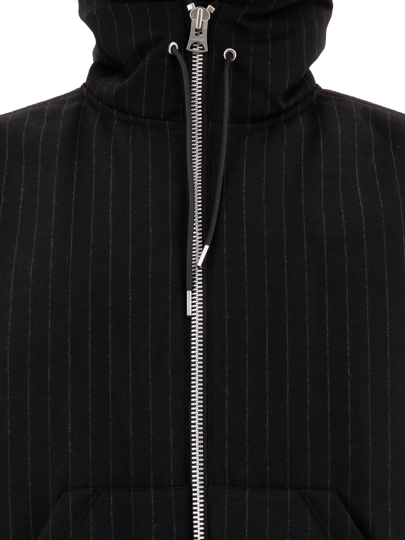 Sacai Pinstriped Hooded Jacket