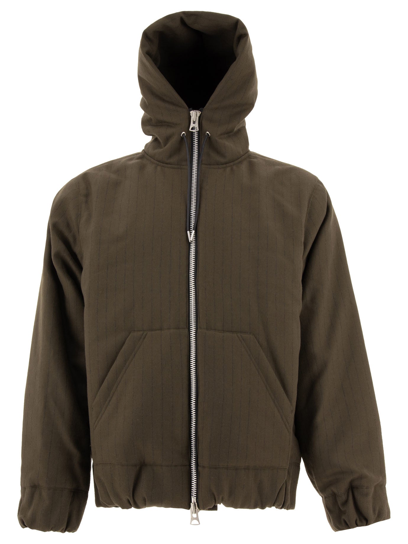 Sacai Pinstriped Hooded Jacket