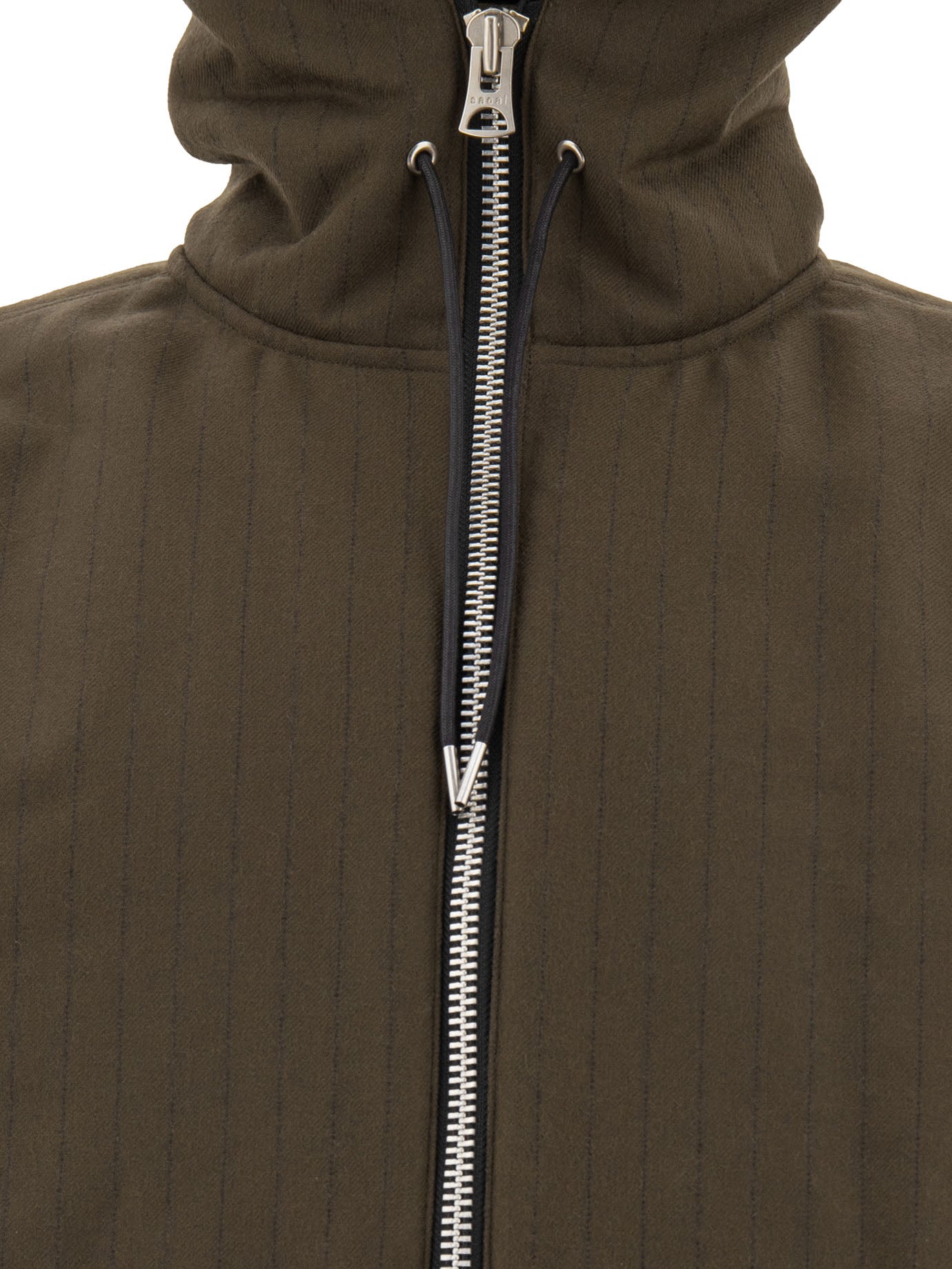 Sacai Pinstriped Hooded Jacket