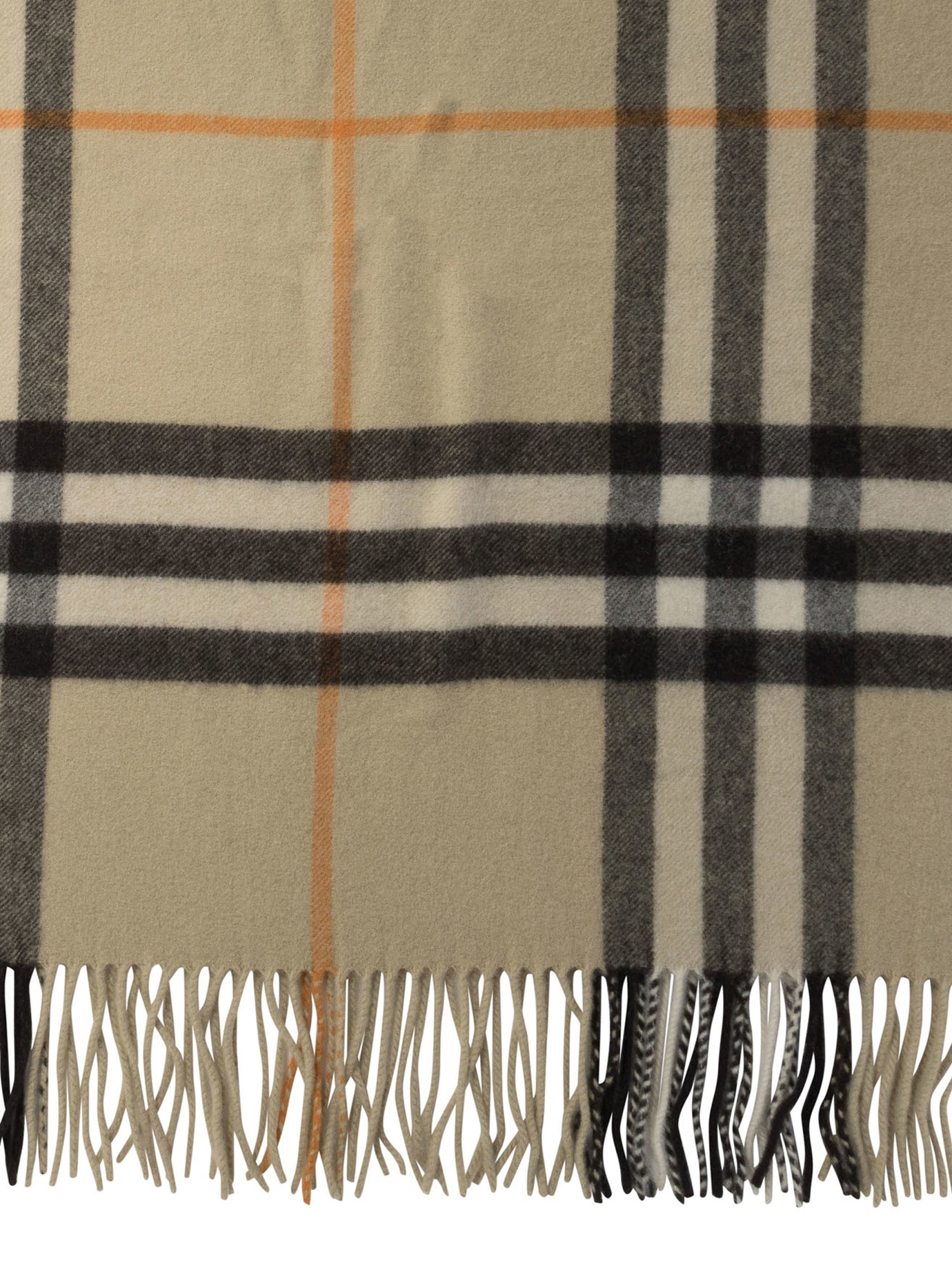 Burberry Wide Scarf In Cashmere Check