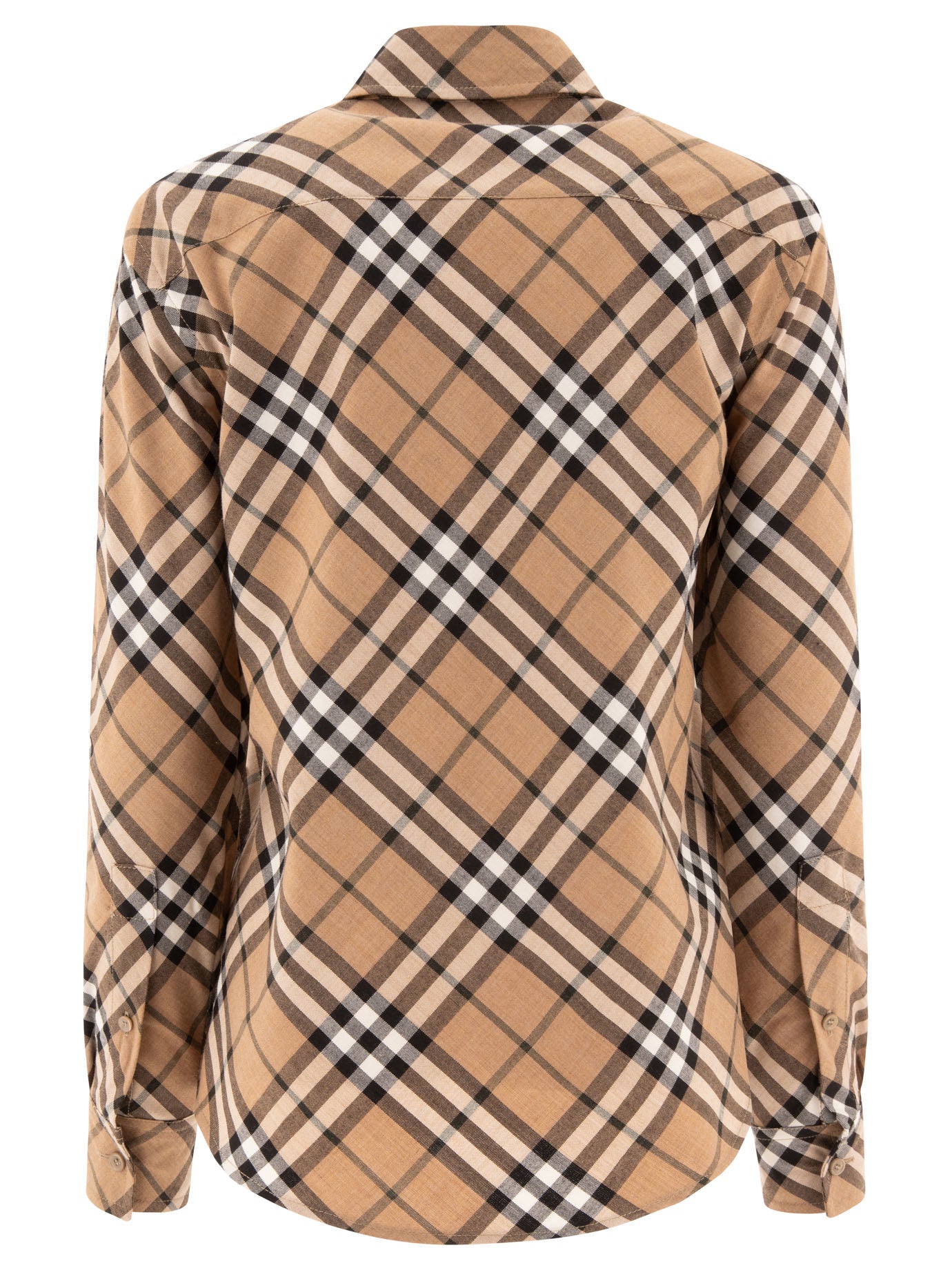 Burberry Wool Blend Shirt With Check Motif