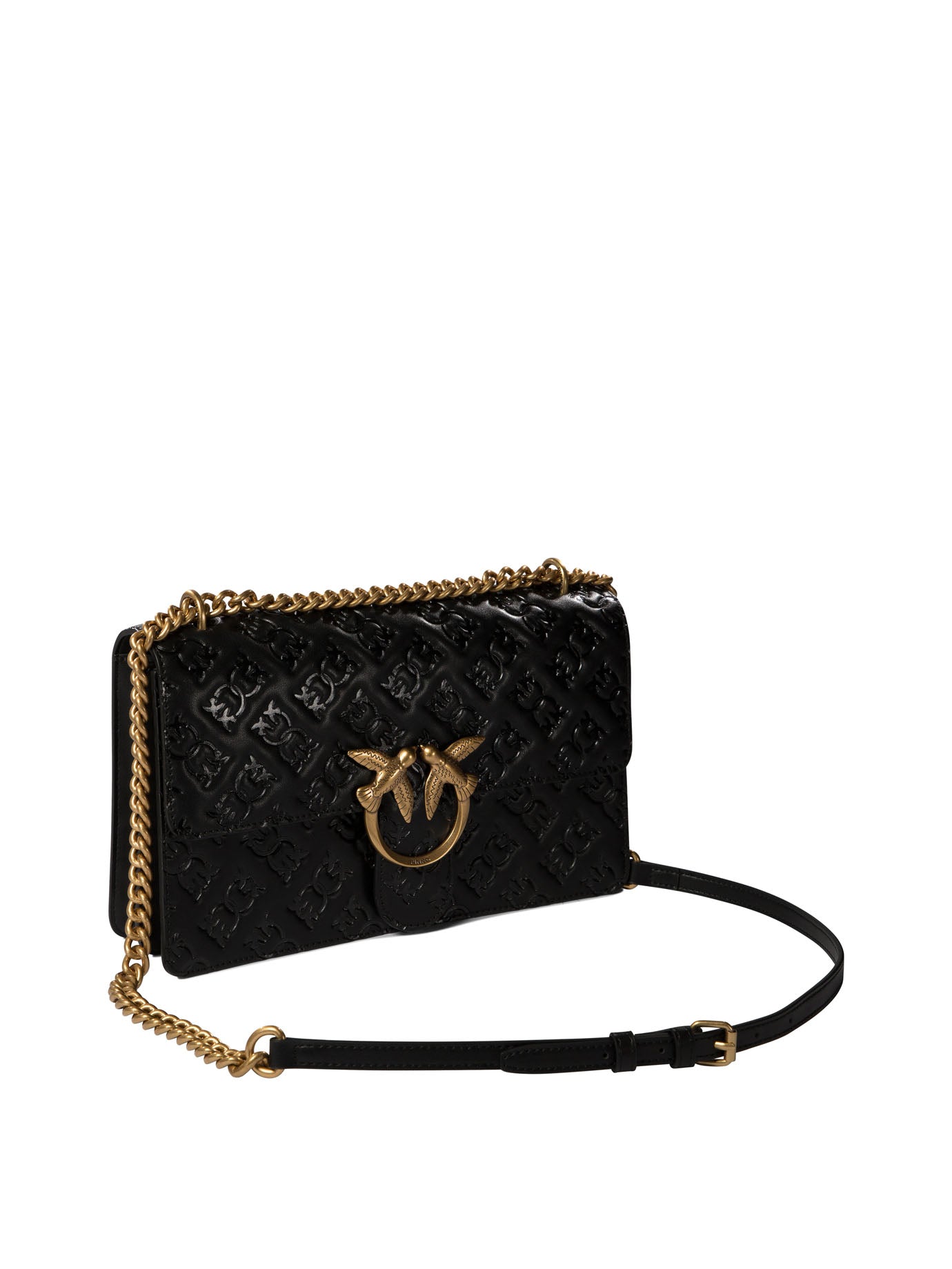 Pinko Love One Classic Crossbody Bag With Embossed Logo