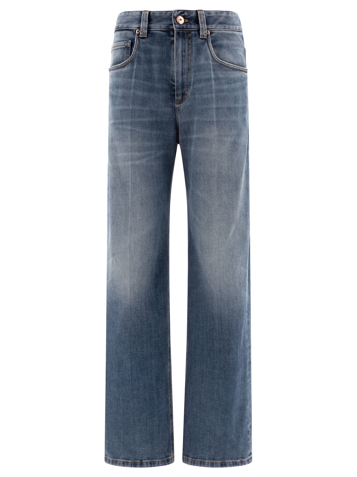 Brunello Cucinelli Jeans With Shiny Tab