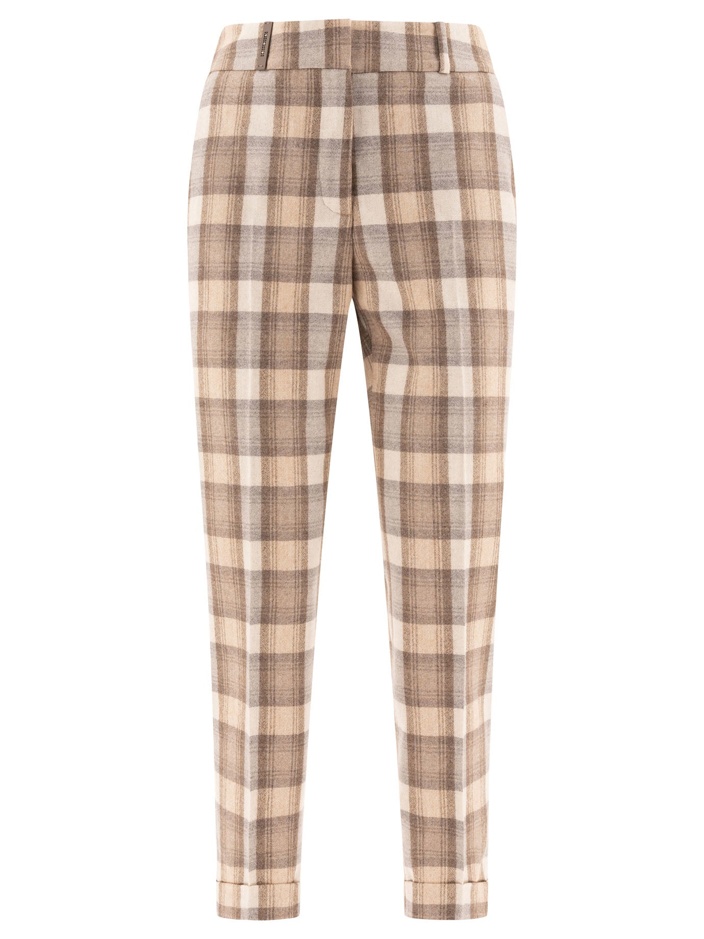 Peserico Check Wool Trousers