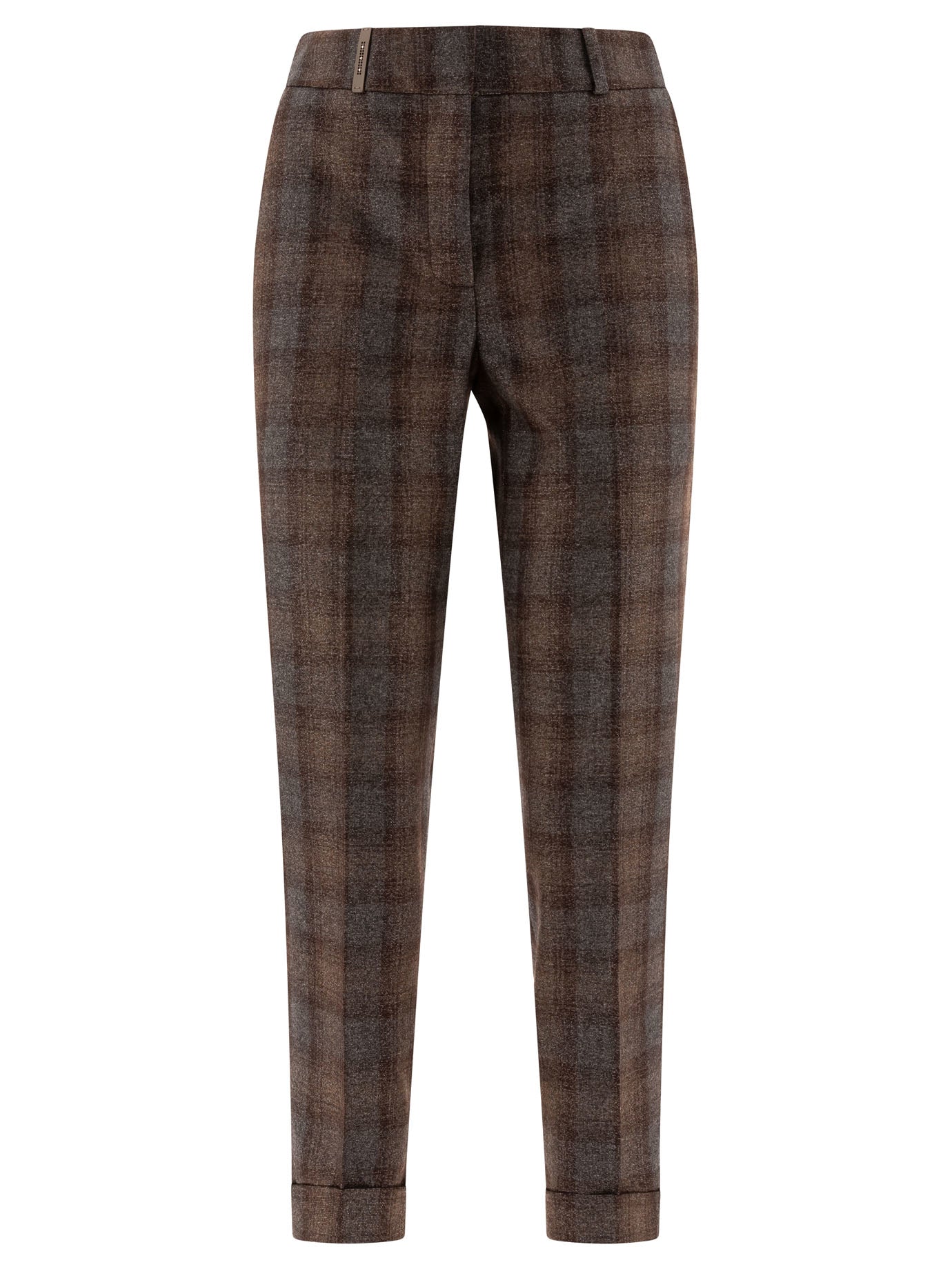 Peserico Check Wool Trousers