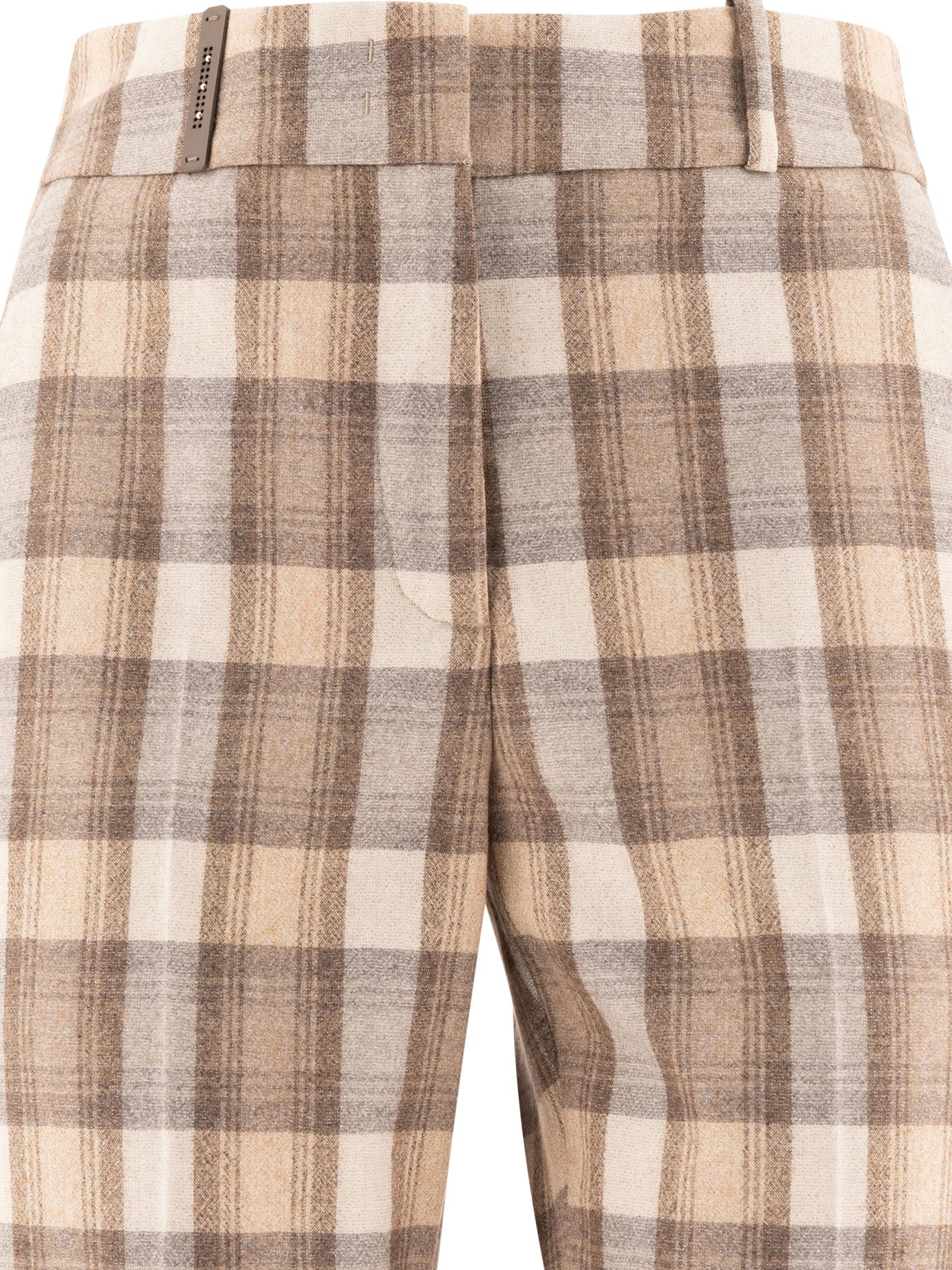 Peserico Check Wool Trousers