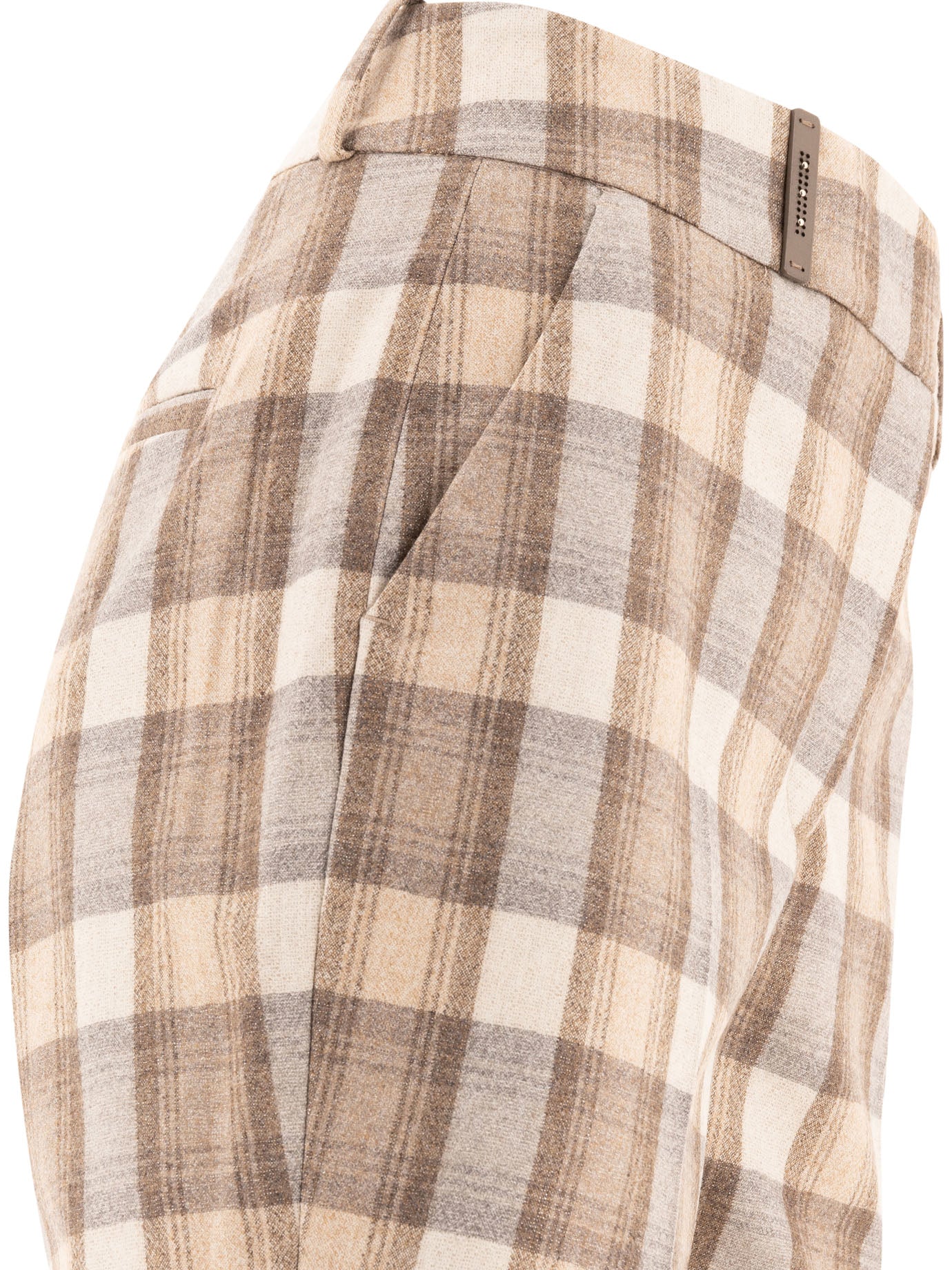 Peserico Check Wool Trousers