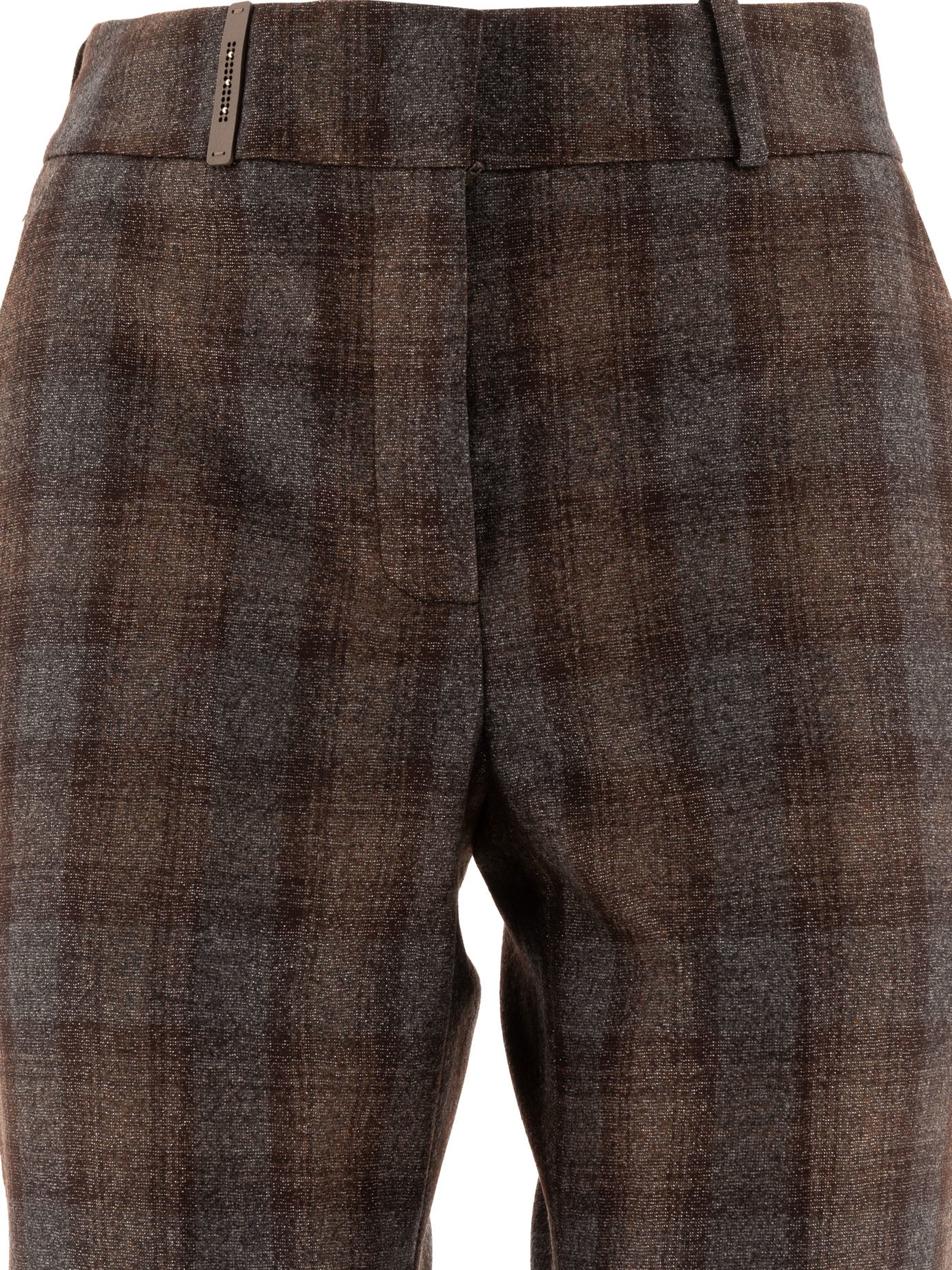 Peserico Check Wool Trousers