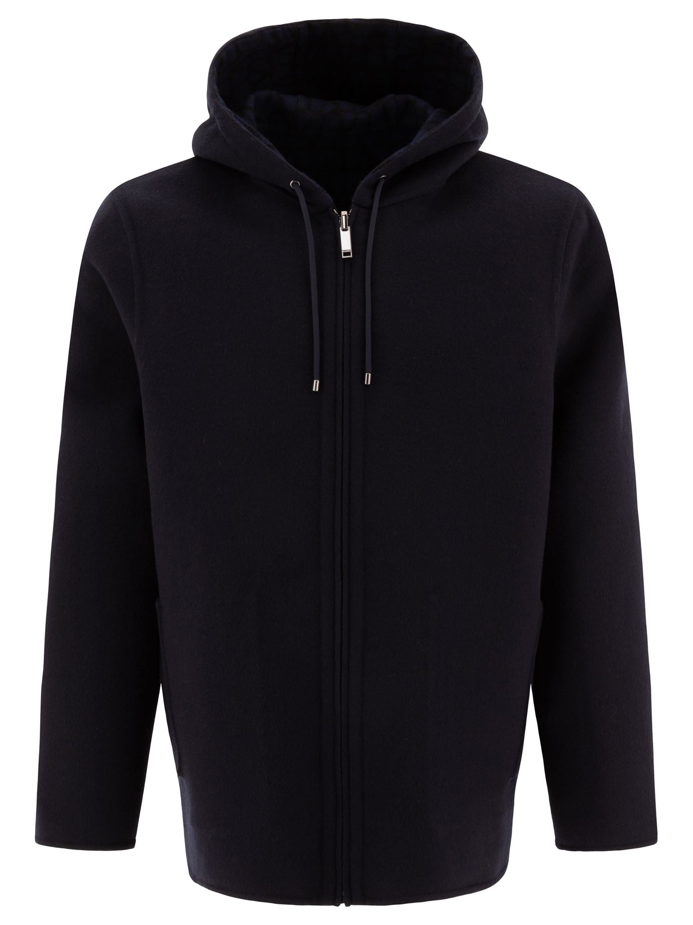 Valentino Reversible Hoodie-Style Coat