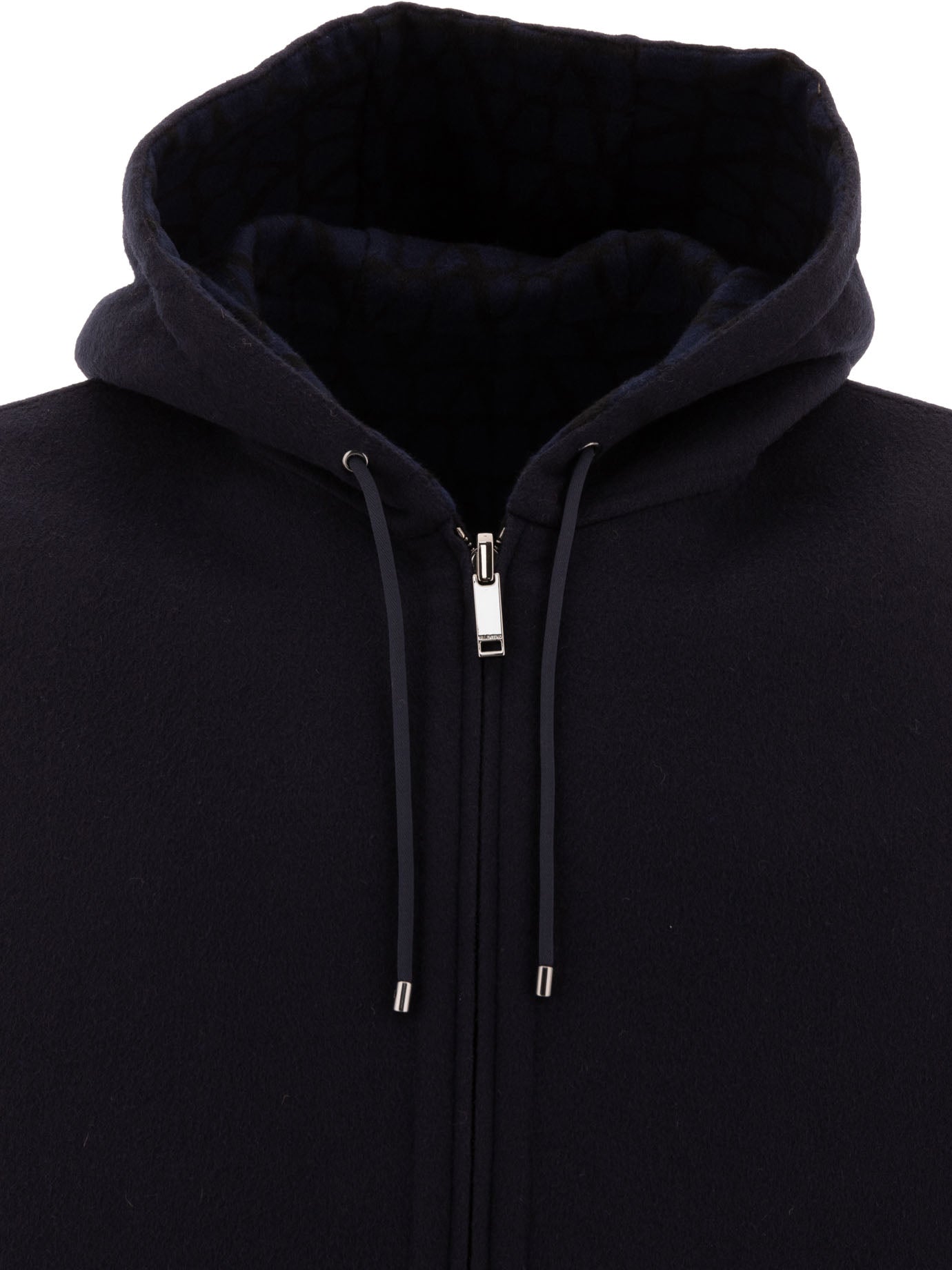 Valentino Reversible Hoodie-Style Coat