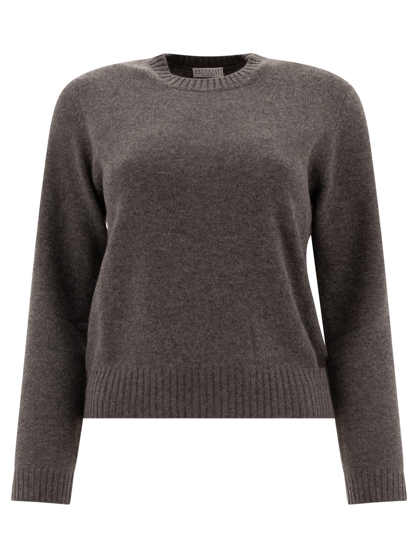 Brunello Cucinelli Cashmere Sweater With Shiny Cuff Details