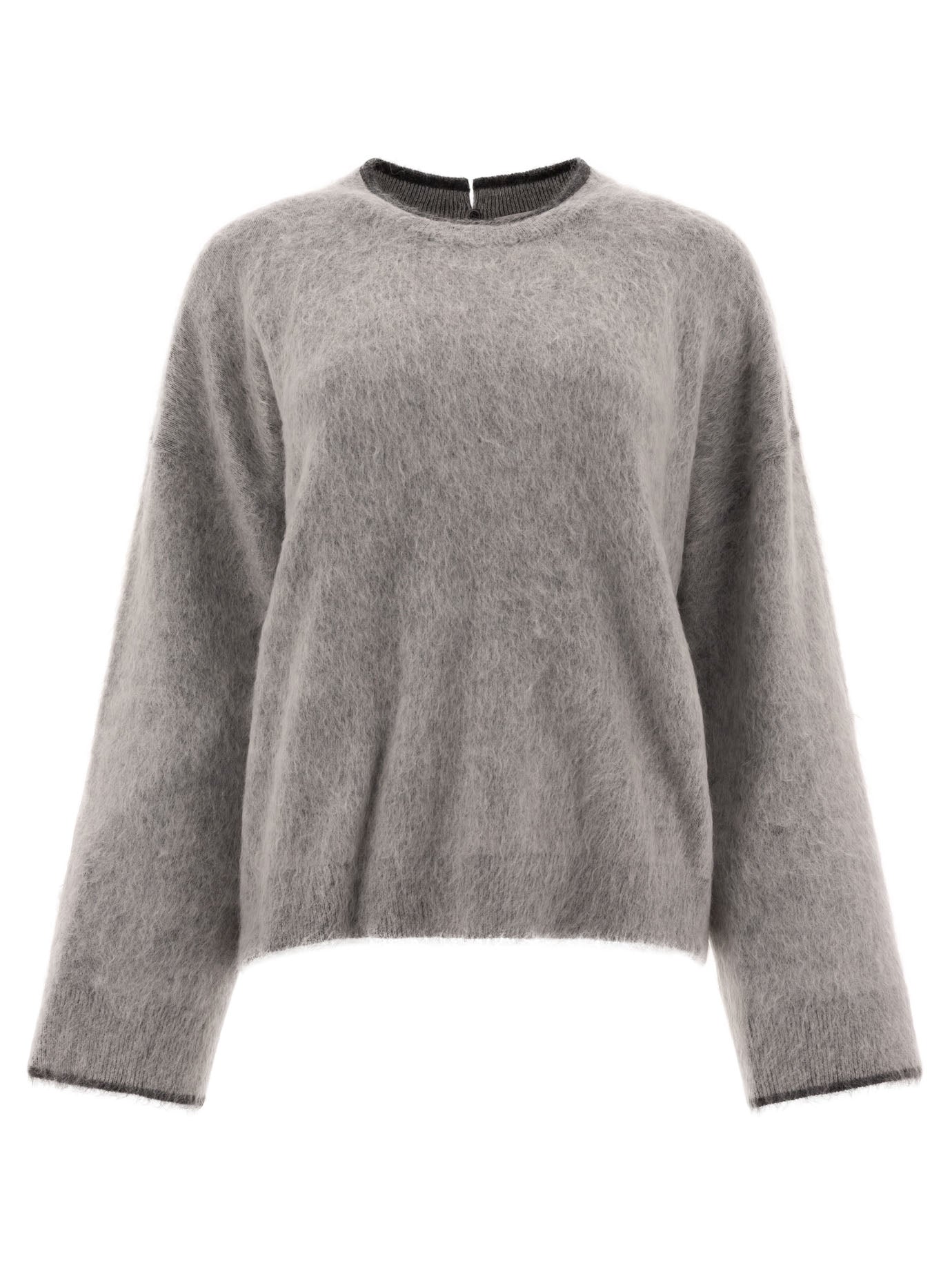 Brunello Cucinelli Mohair, Wool, Cashmere And Silk Sweater With Monili