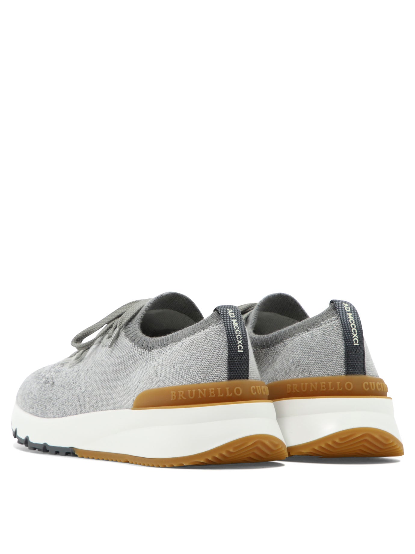 Brunello Cucinelli Cotton Chiné Knit Sneakers