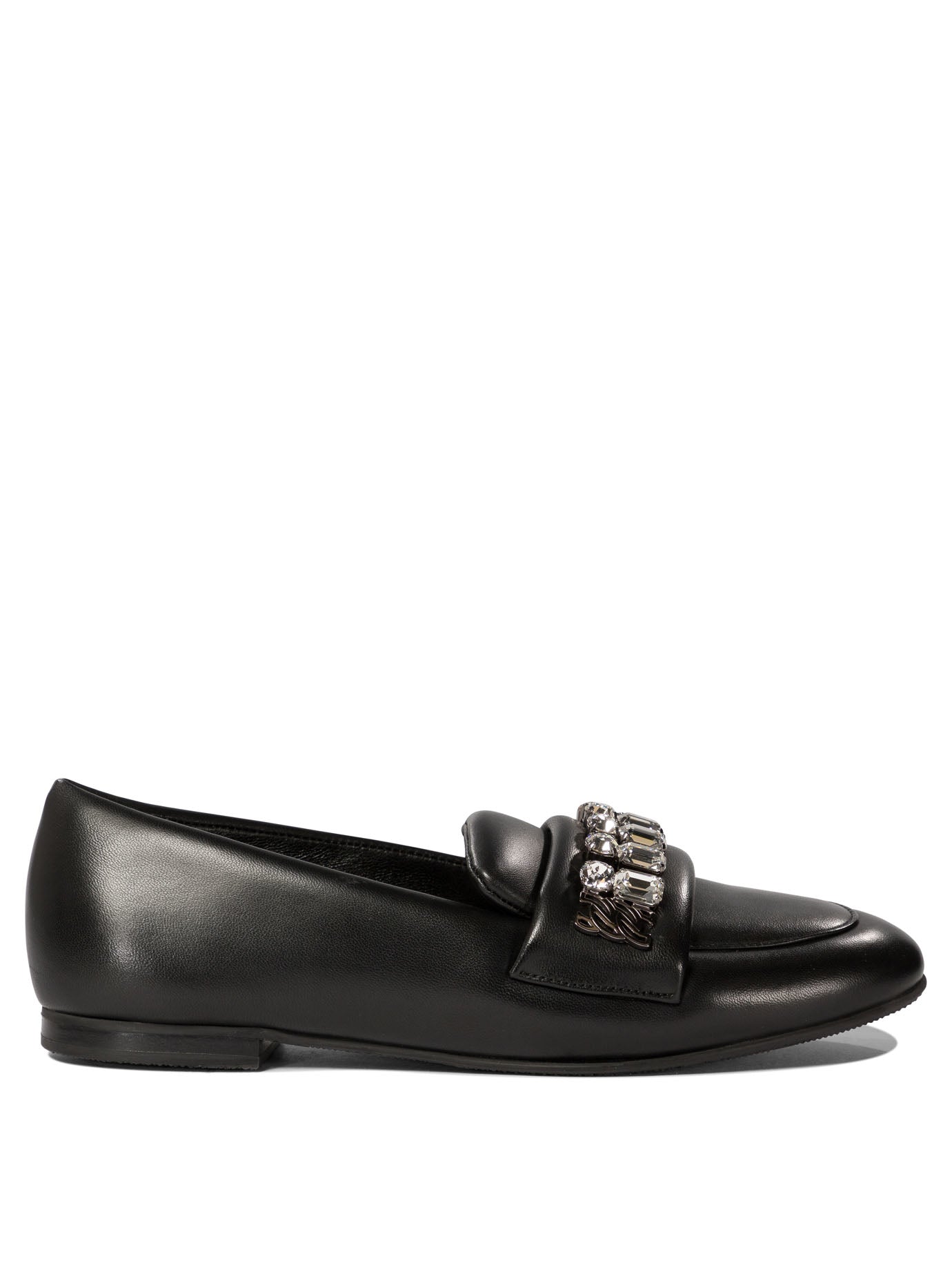 Casadei Loafers With Crystal Details