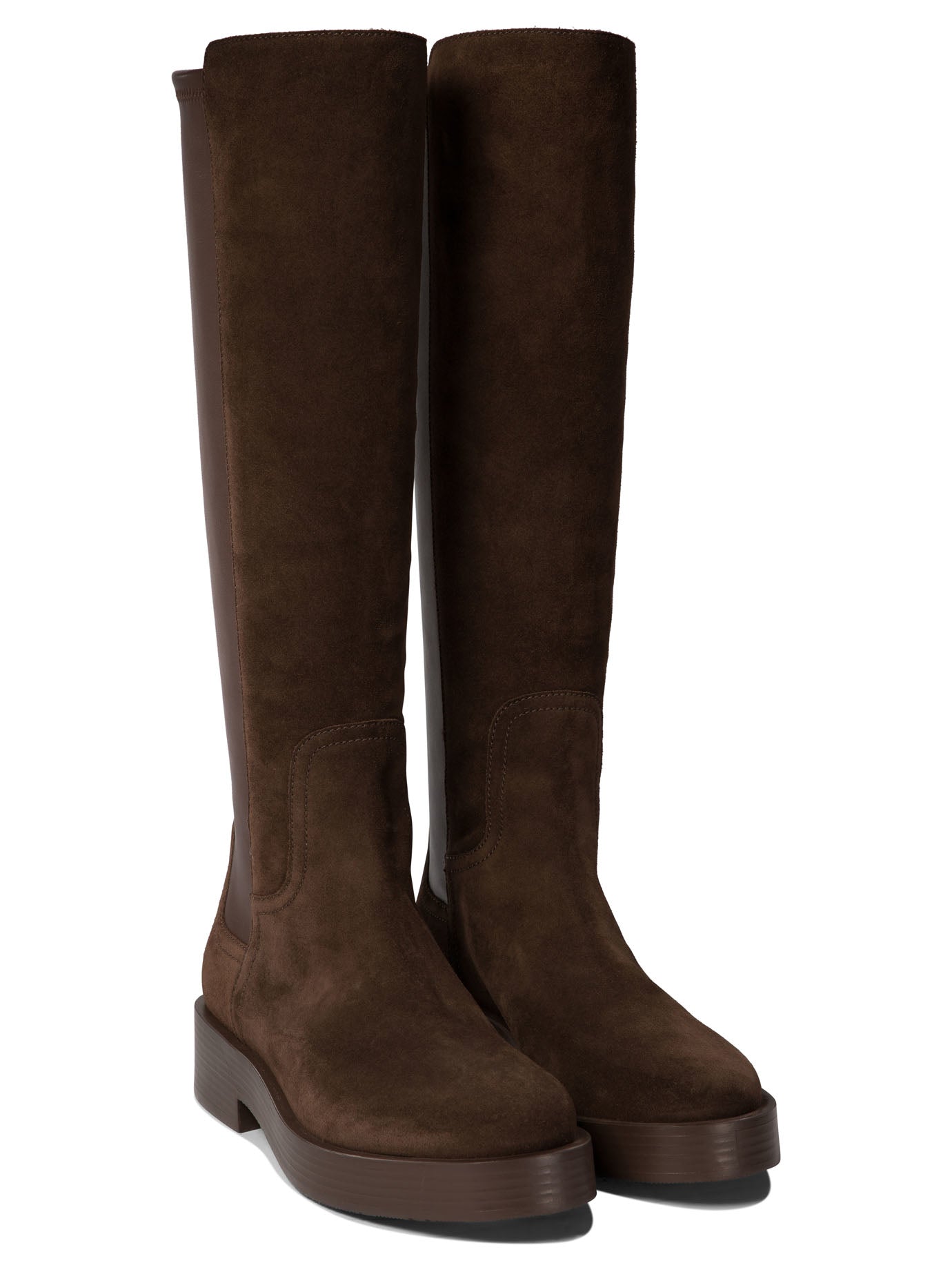 Casadei Boots With Suede Inserts