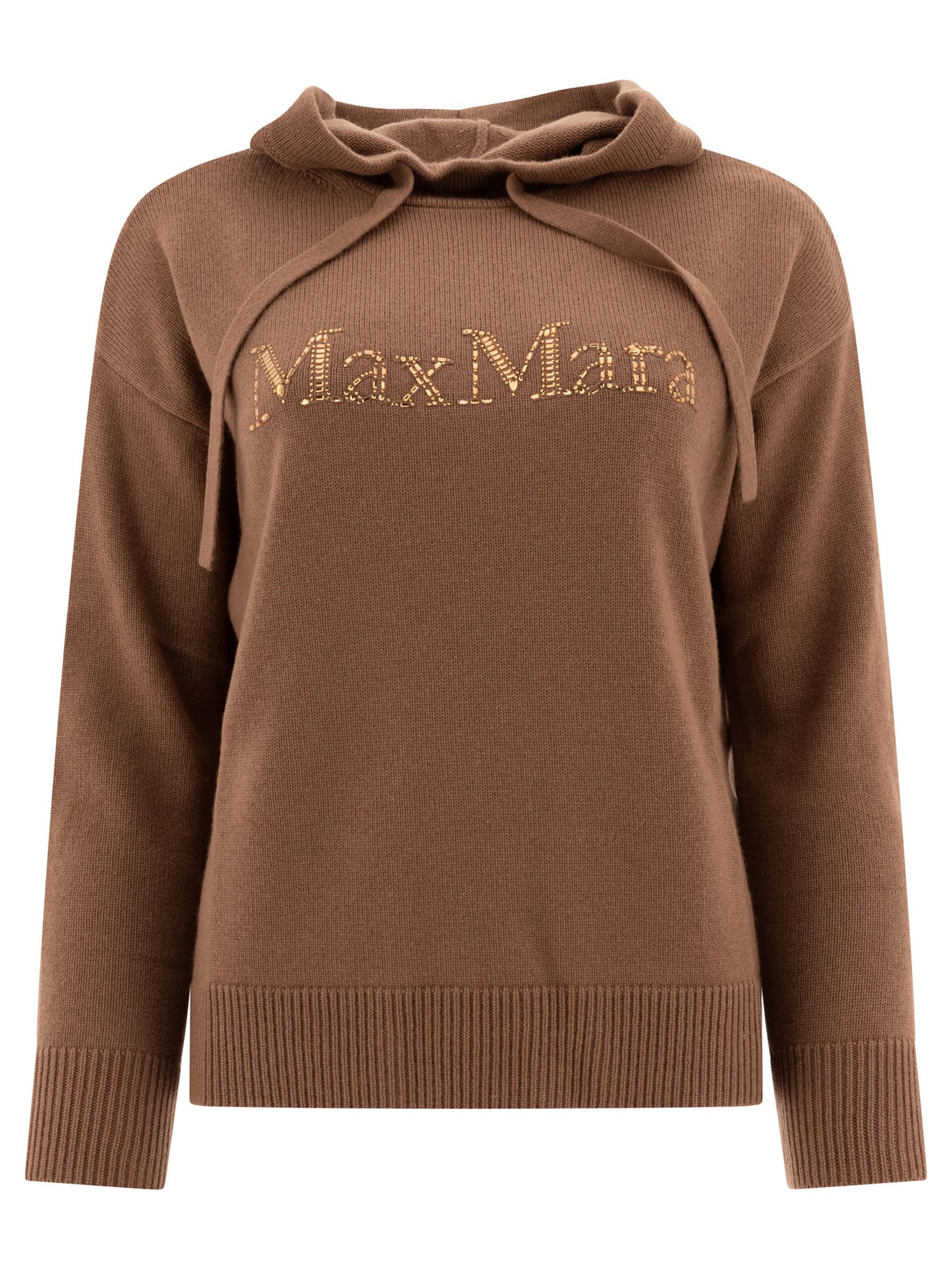 Max Mara S Gorizia Knit Hoodie In Wool And Cashmere