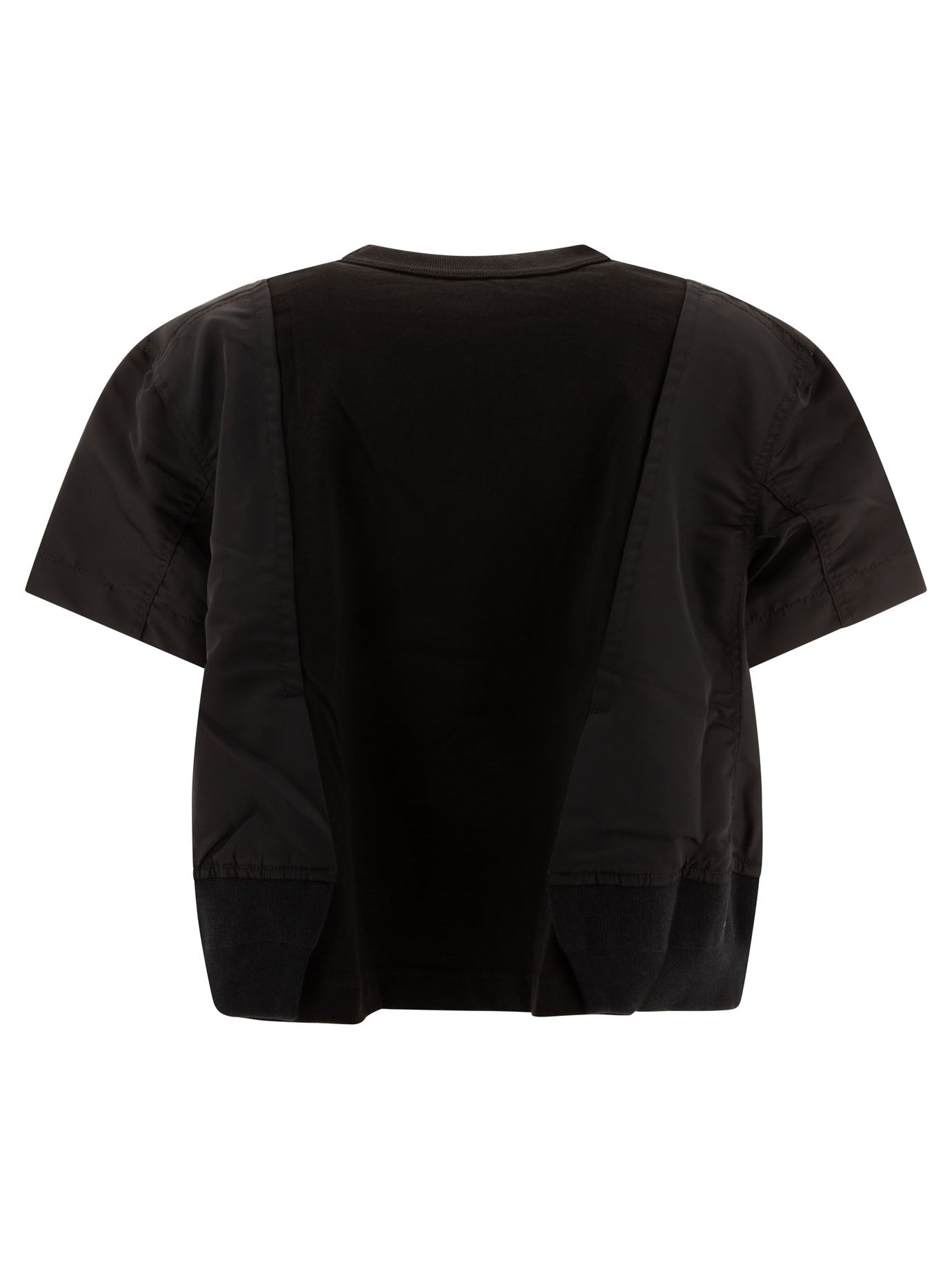 Sacai Nylon Twill X Cotton Jersey T-Shirt