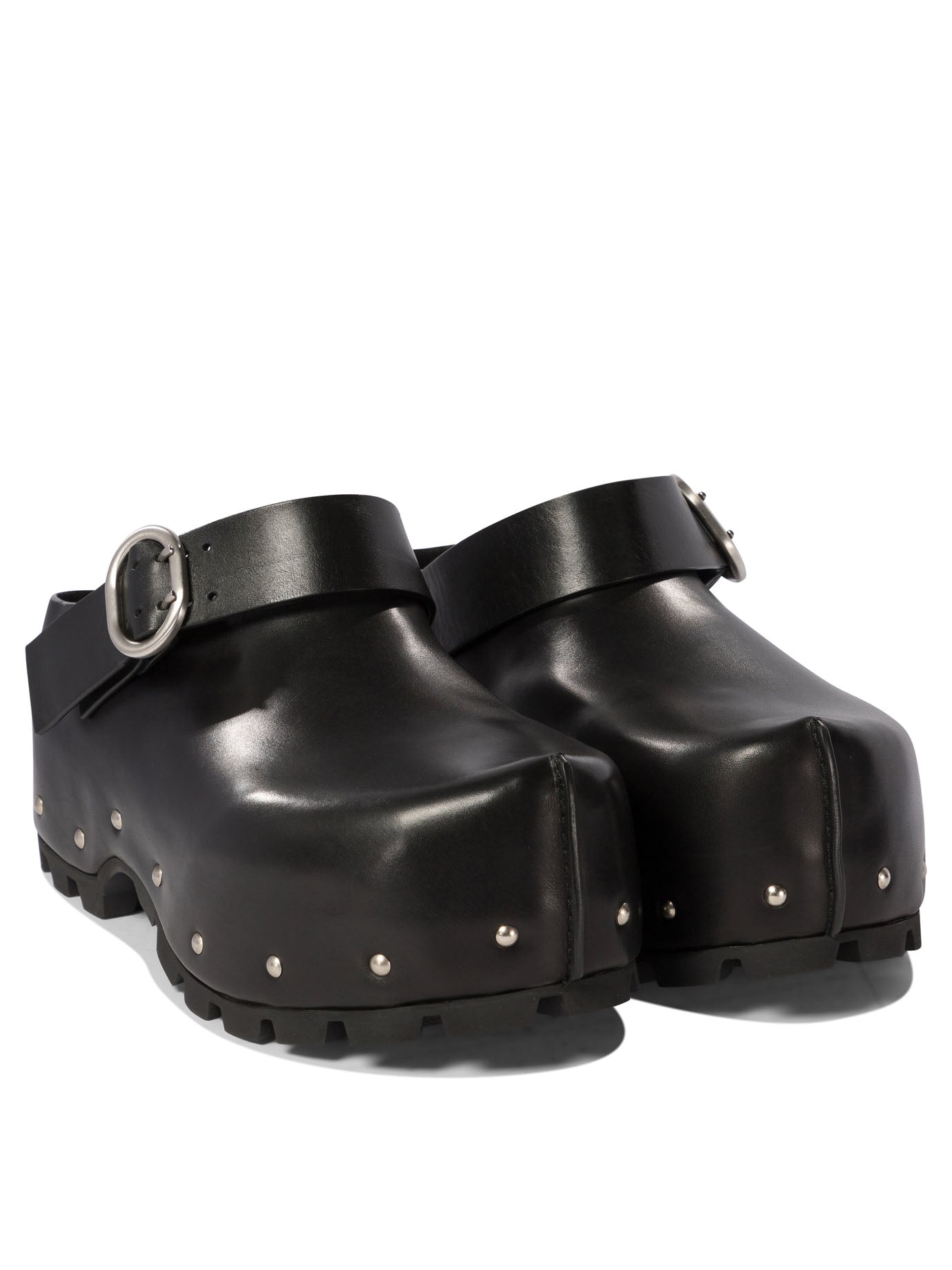 Jil Sander Leather Clogs With Studs