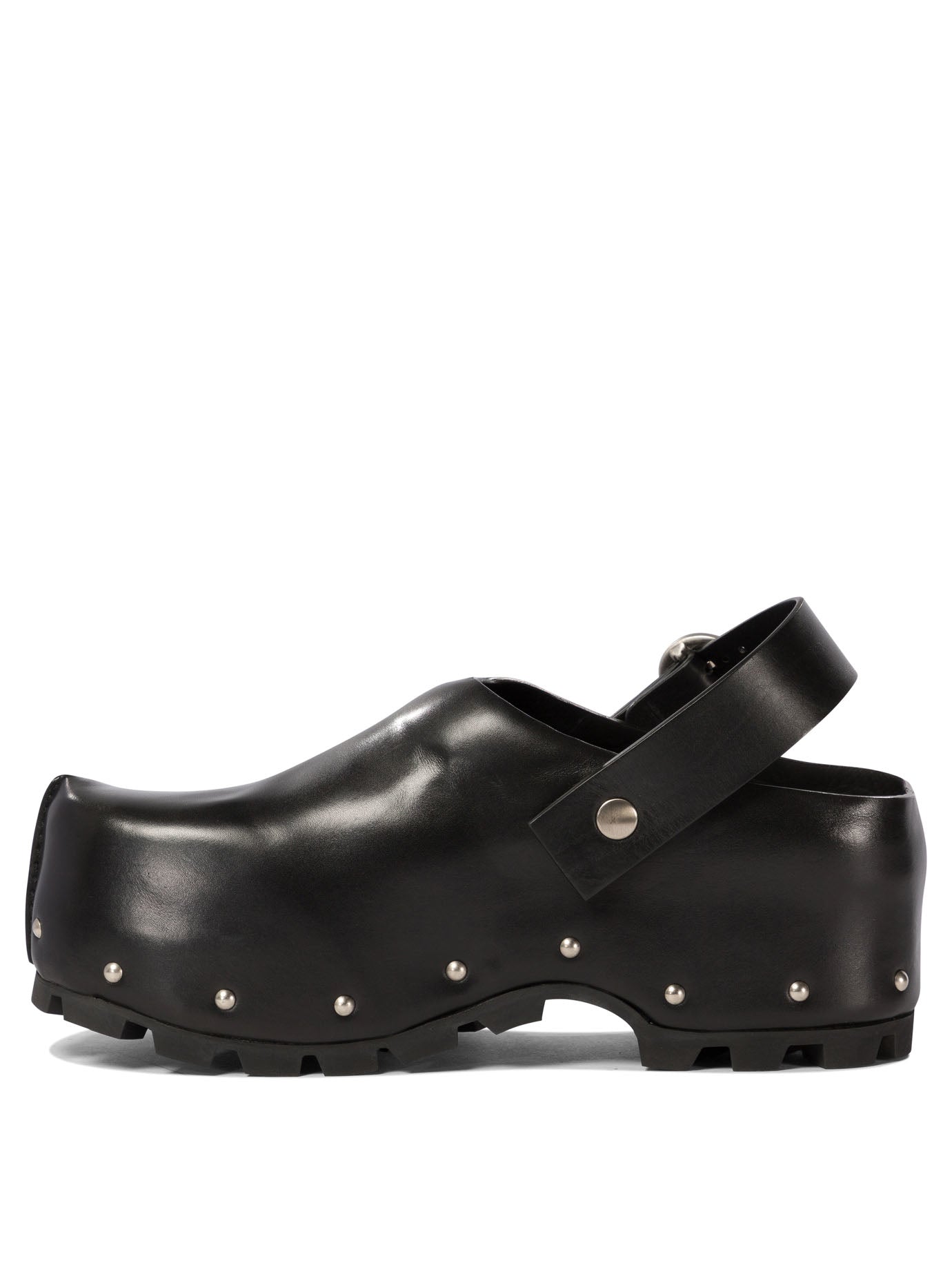 Jil Sander Leather Clogs With Studs