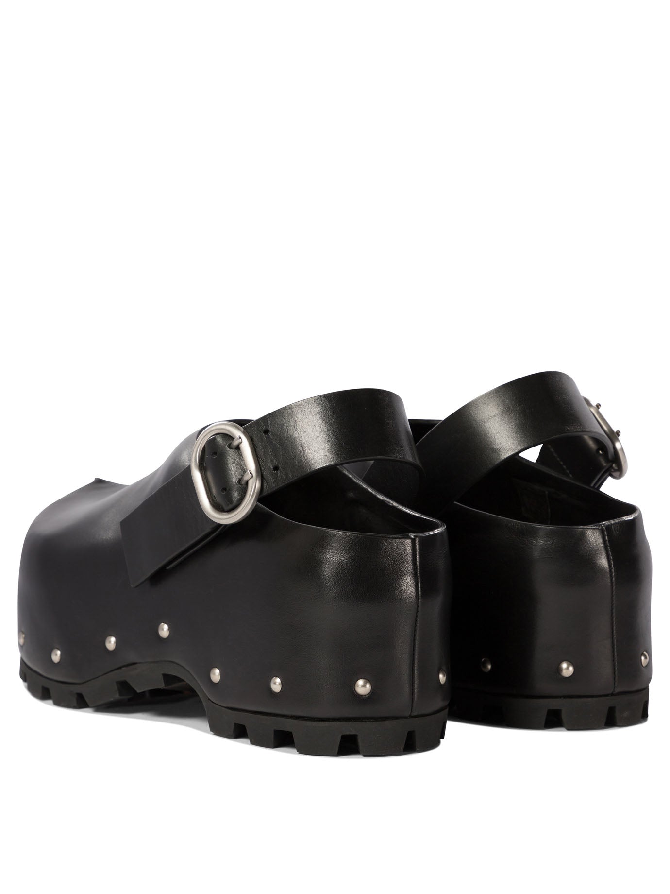 Jil Sander Leather Clogs With Studs