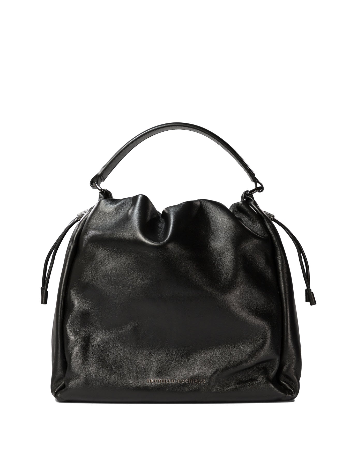 Brunello Cucinelli Bucket Bag In Soft Leather With Monili