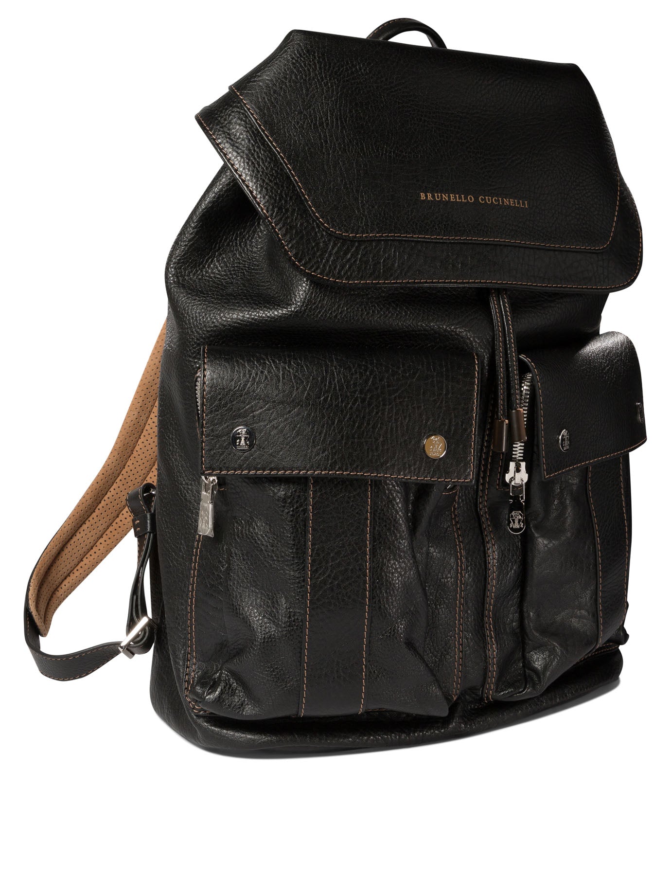 Brunello Cucinelli Grained Calfskin Leisure Backpack