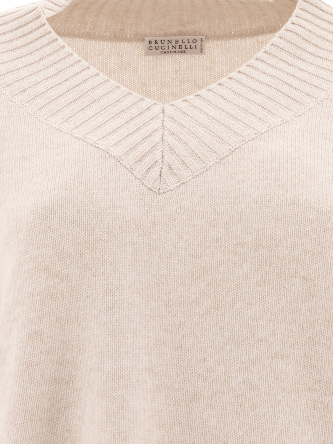 Brunello Cucinelli Cashmere Sweater With Shiny Cuff Details