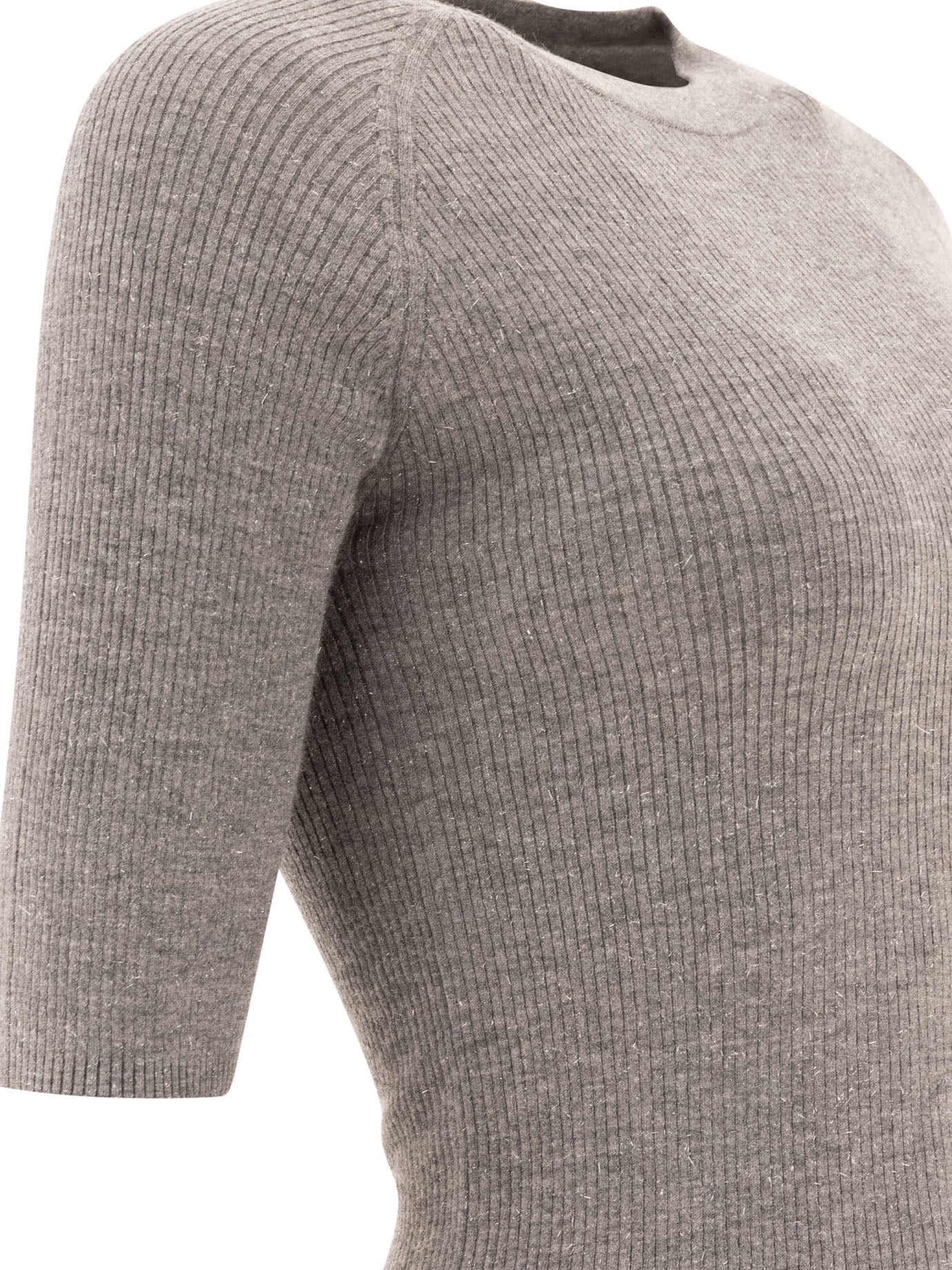 Brunello Cucinelli Ribbed Cashmere Sparling Sweater