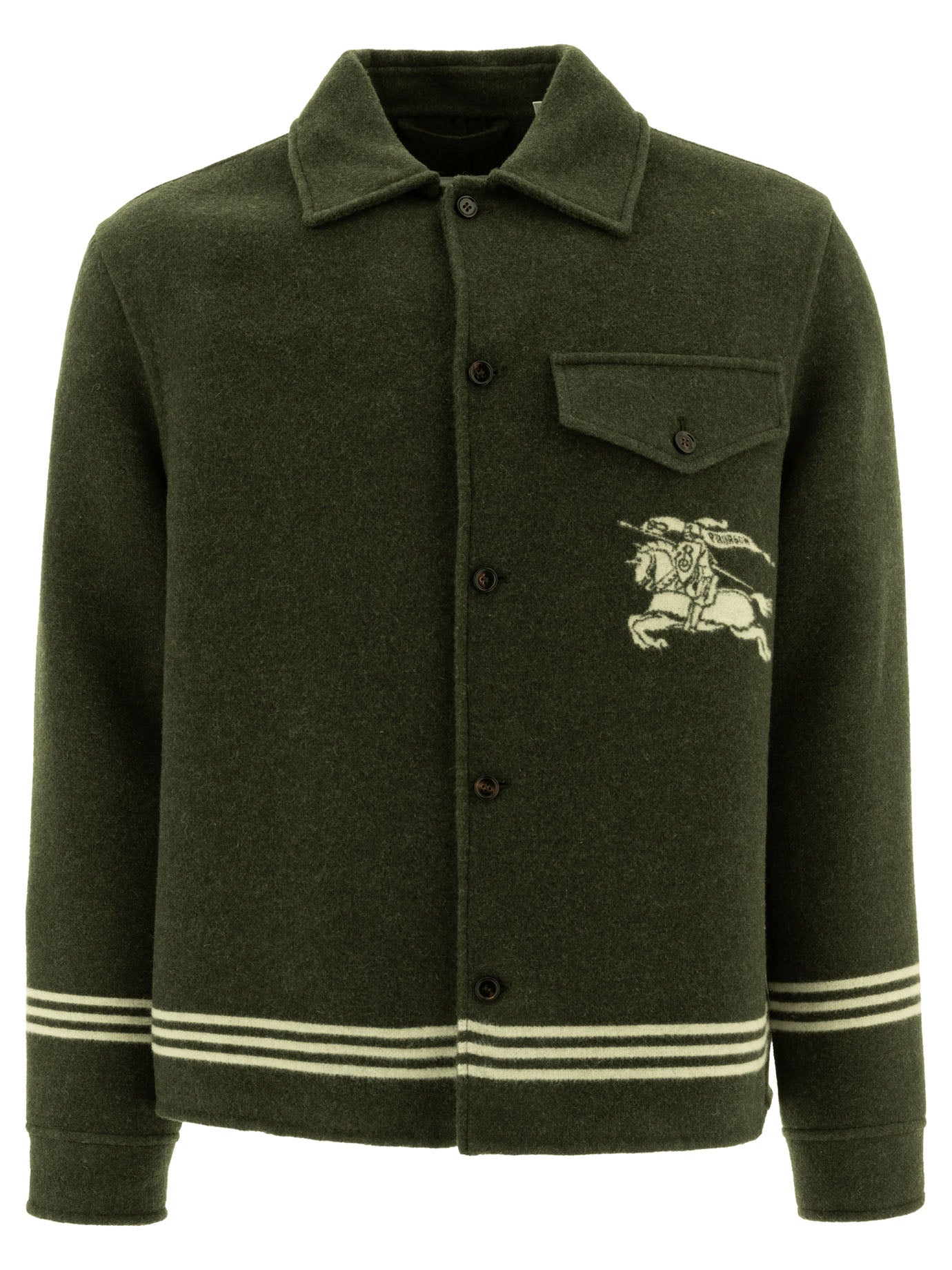 Burberry Wool Overshirt With Ekd