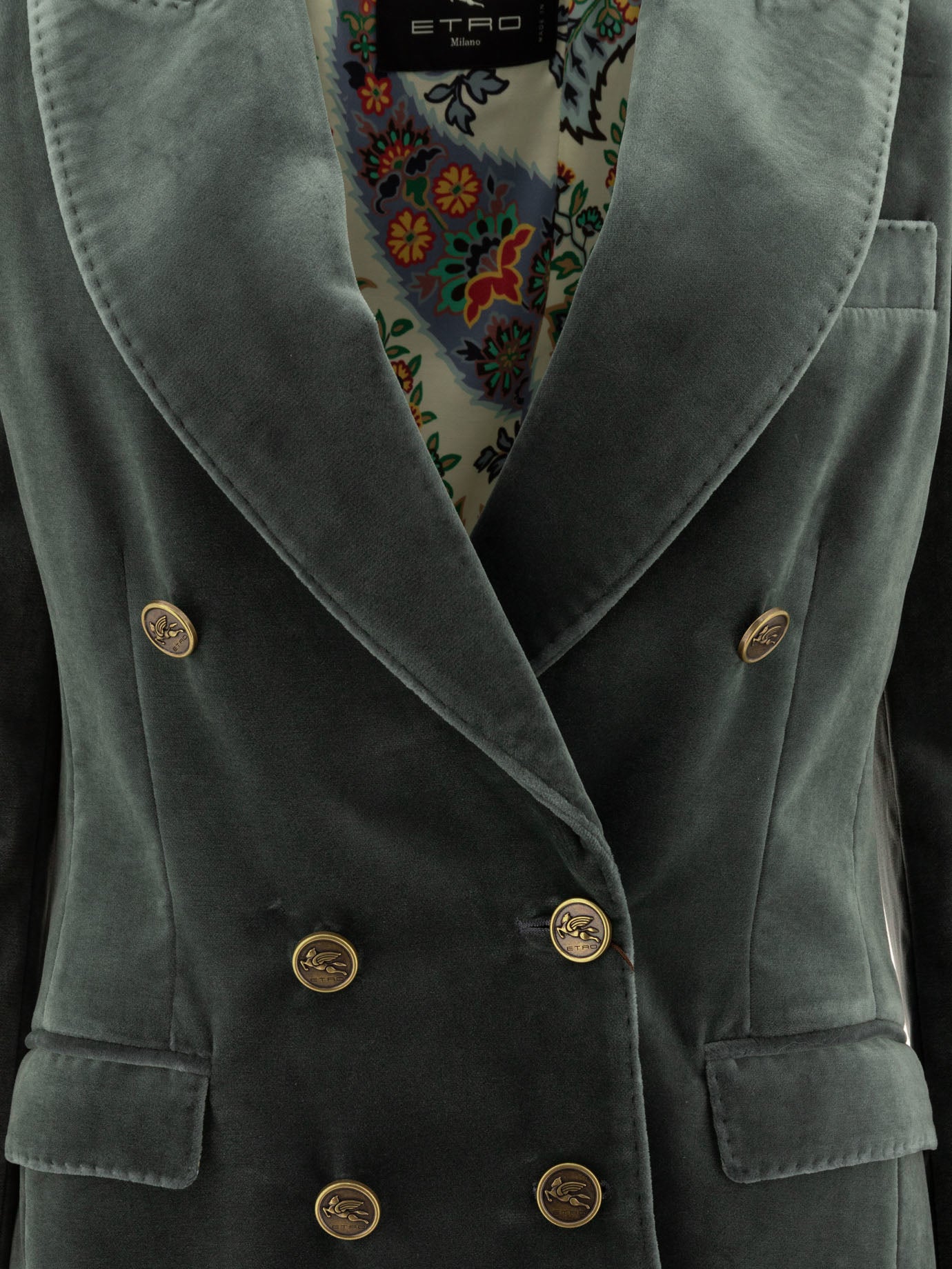 Etro Double-Breasted Velvet Blazer