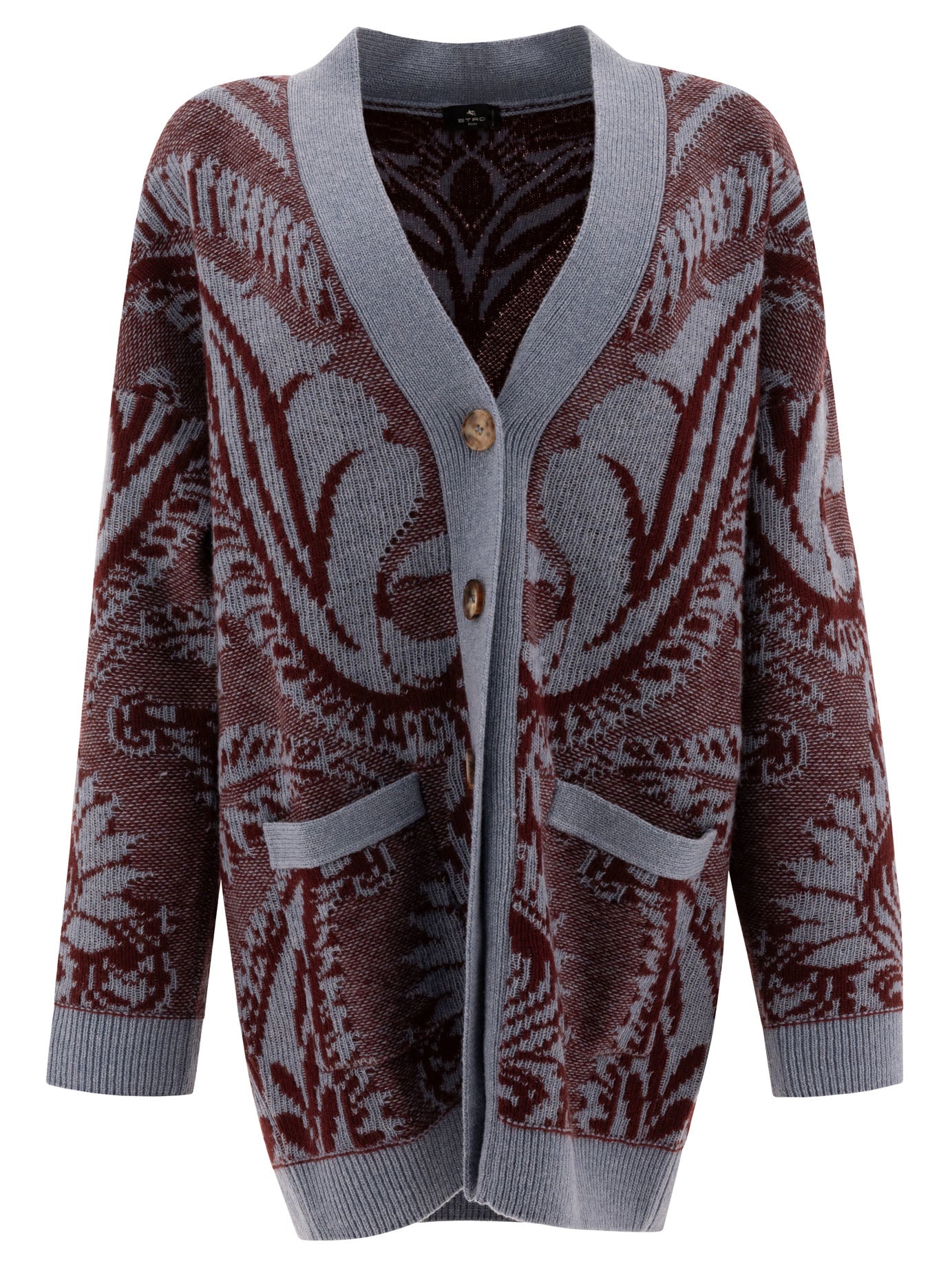 Etro Wool Jacquard Cardigan