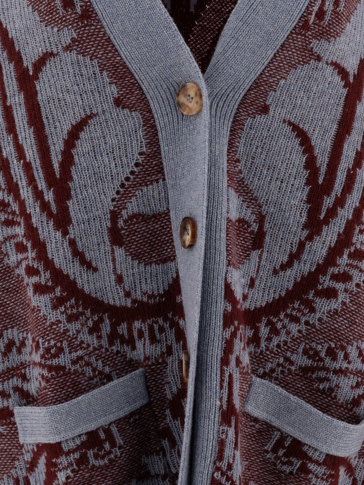 Etro Wool Jacquard Cardigan