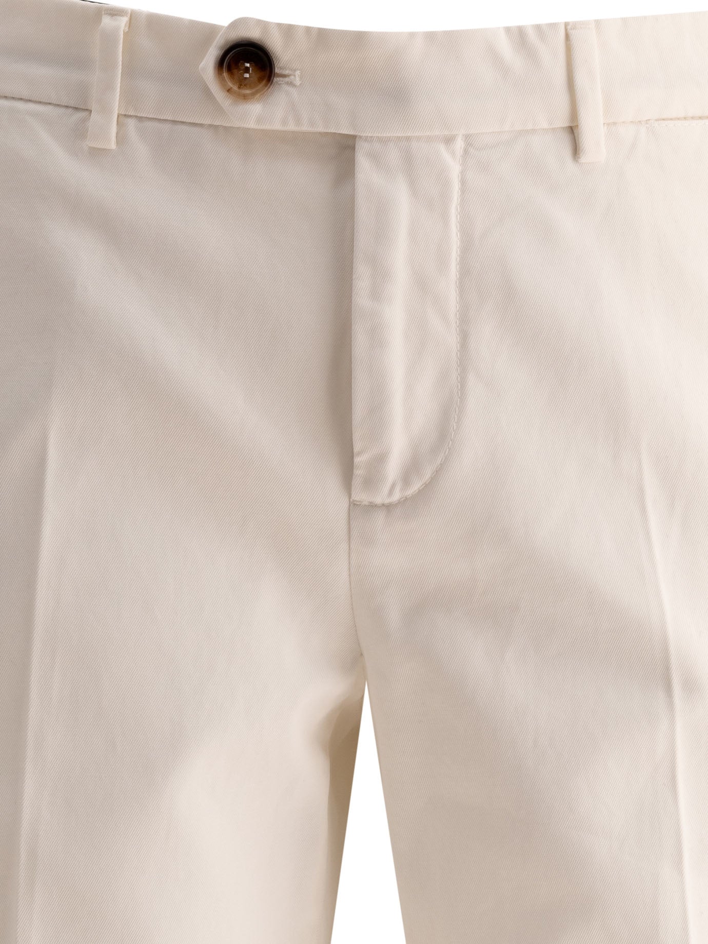 Brunello Cucinelli Garment-Dyed Trousers In Twisted Cotton Gabardine