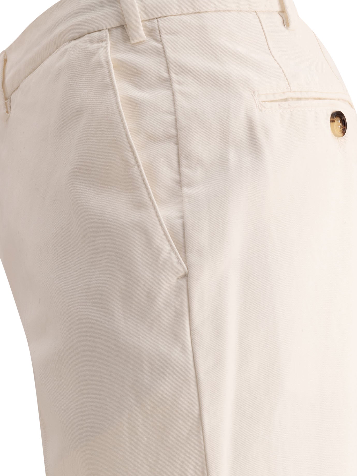 Brunello Cucinelli Garment-Dyed Trousers In Twisted Cotton Gabardine