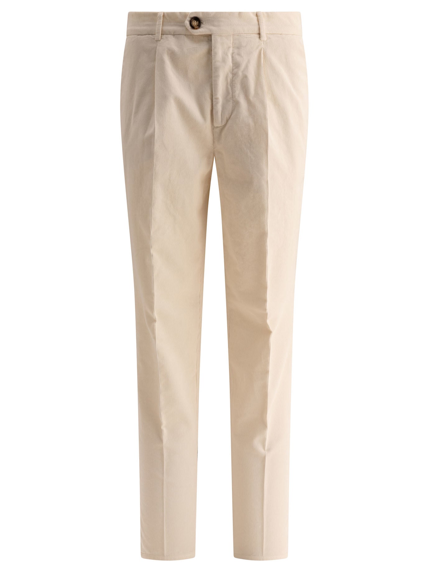 Brunello Cucinelli Garment-Dyed Leisure Fit Trousers With Pleats