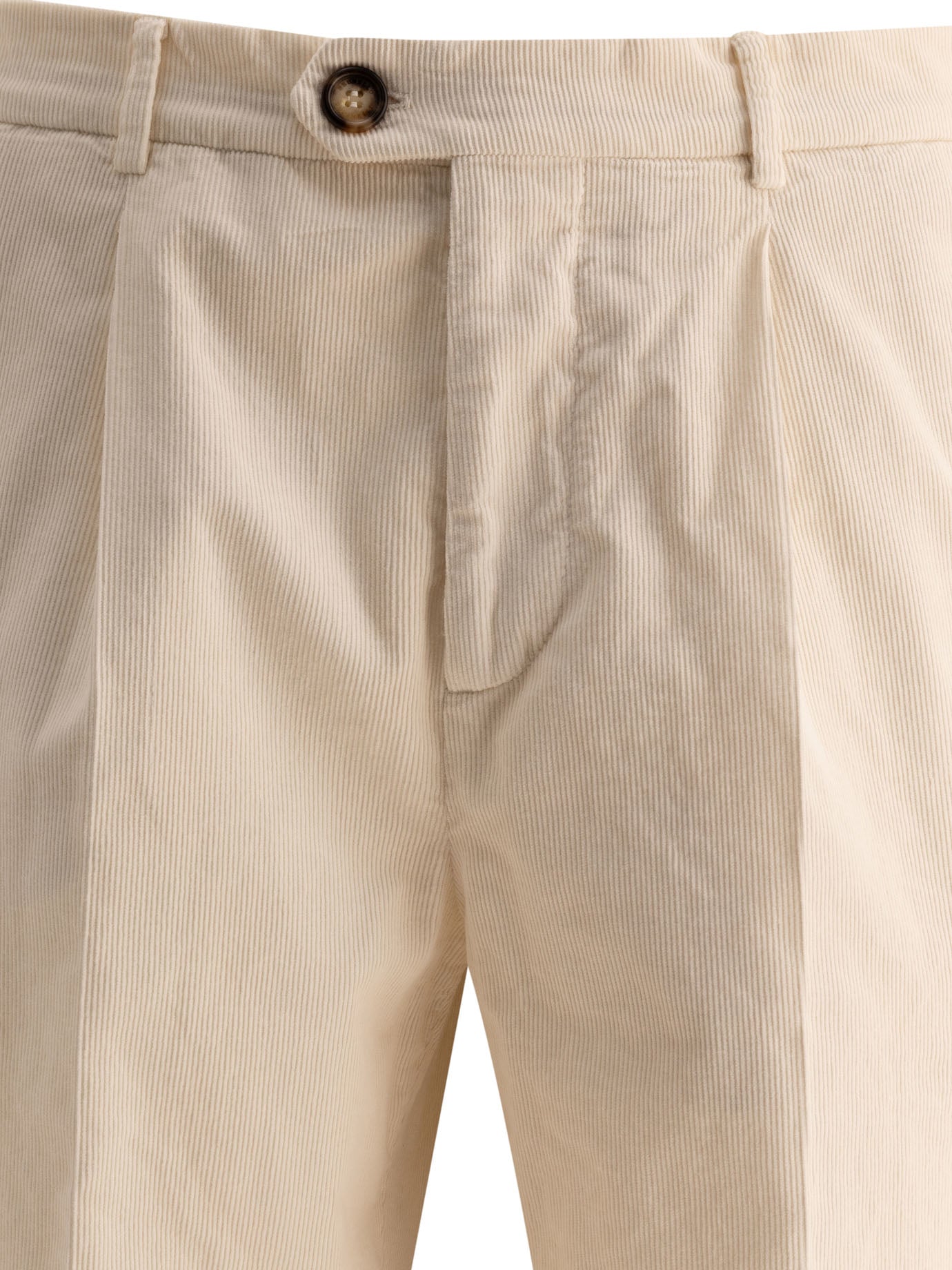 Brunello Cucinelli Garment-Dyed Leisure Fit Trousers With Pleats