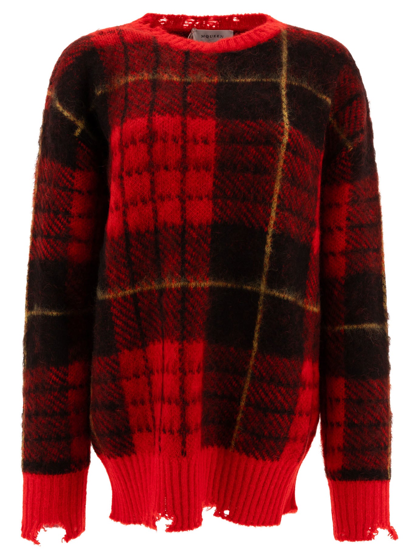 Alexander McQueen Tartan Distressed Sweater