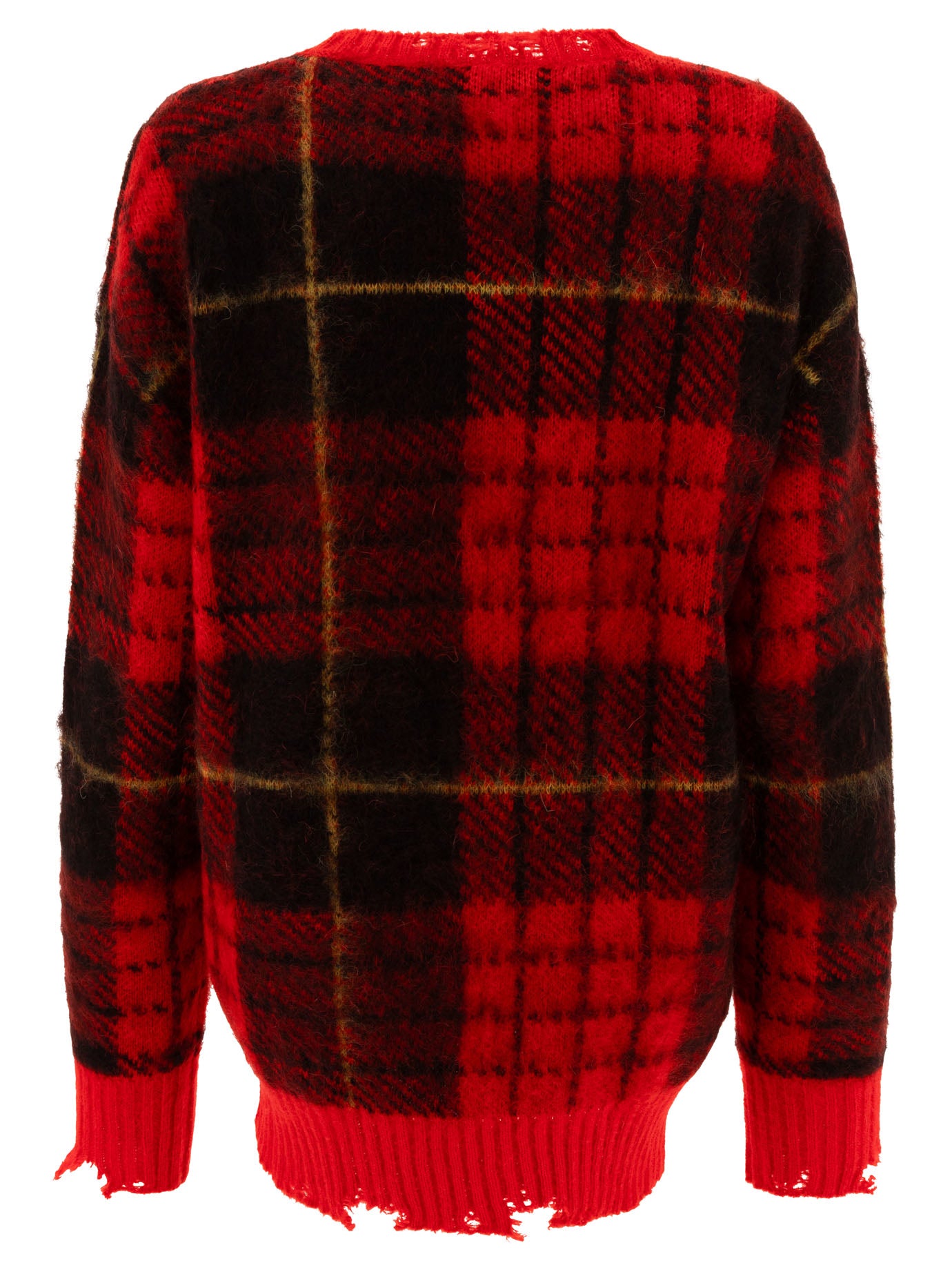 Alexander McQueen Tartan Distressed Sweater