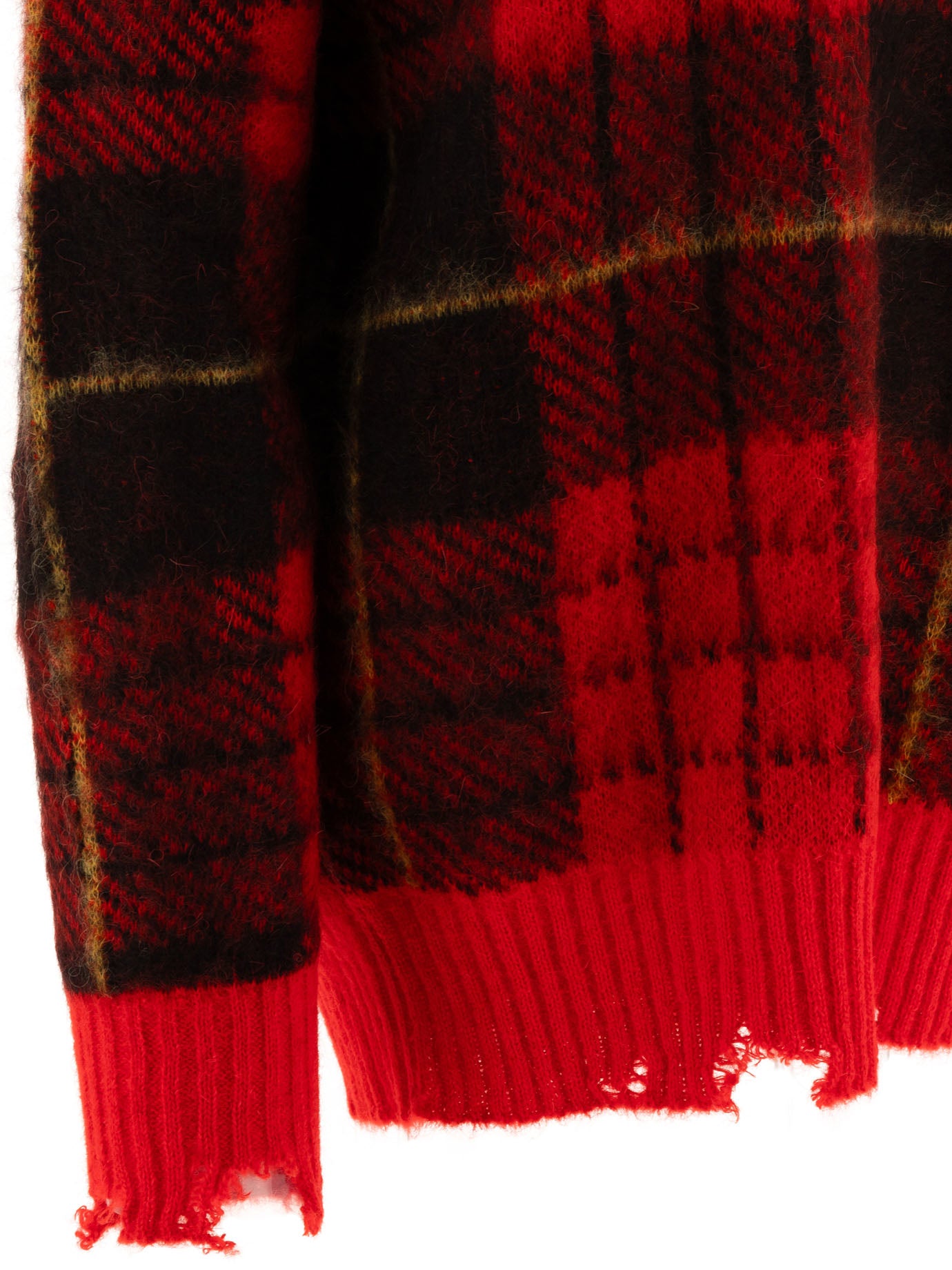 Alexander McQueen Tartan Distressed Sweater