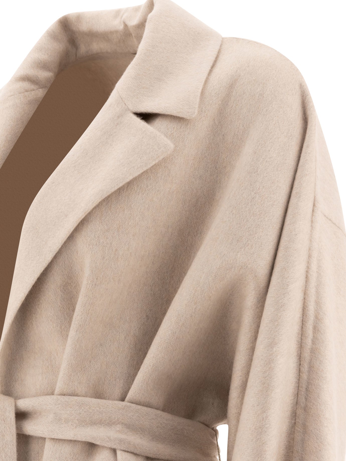 Brunello Cucinelli Hand-Crafted Coat In Cashmere Double Beaver Cloth With Monili