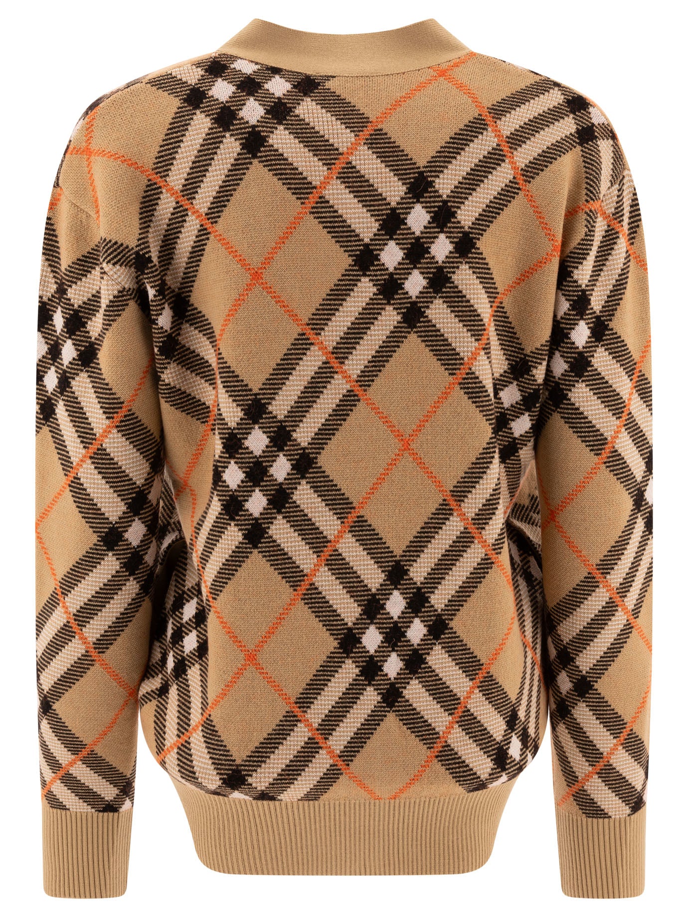 Burberry Wool-Blend Check Cardigan