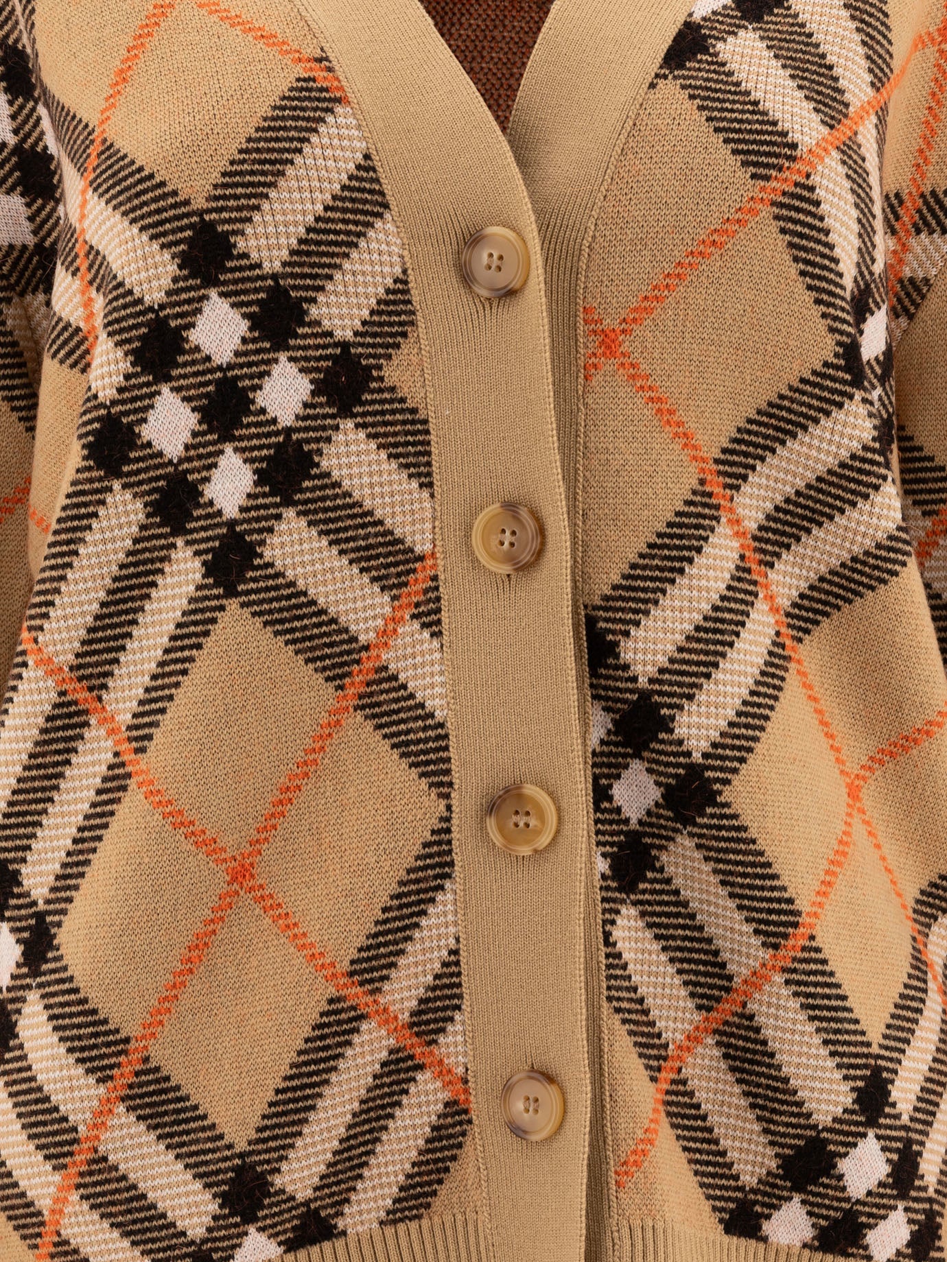 Burberry Wool-Blend Check Cardigan