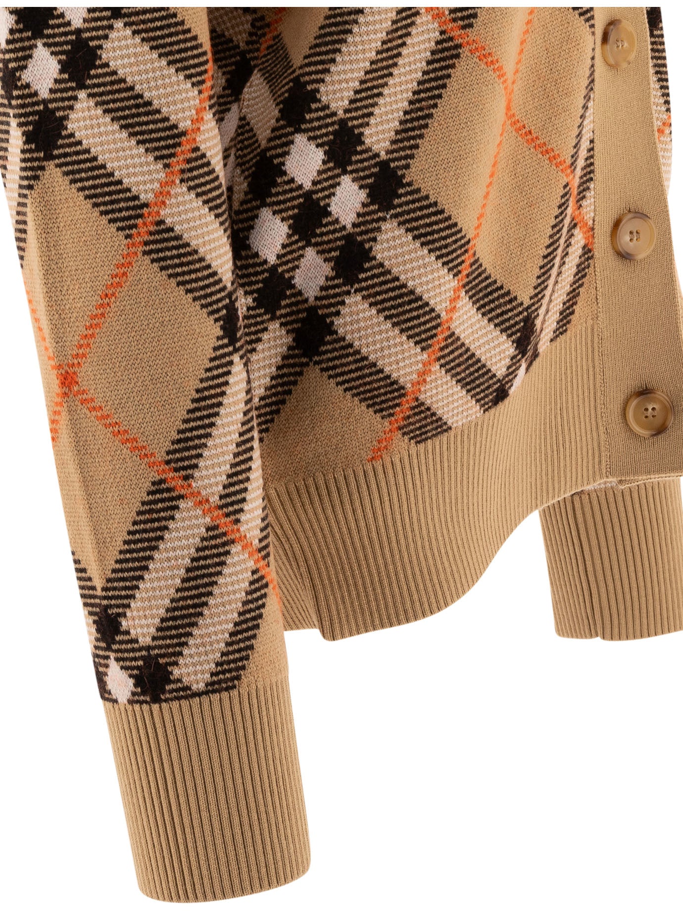 Burberry Wool-Blend Check Cardigan