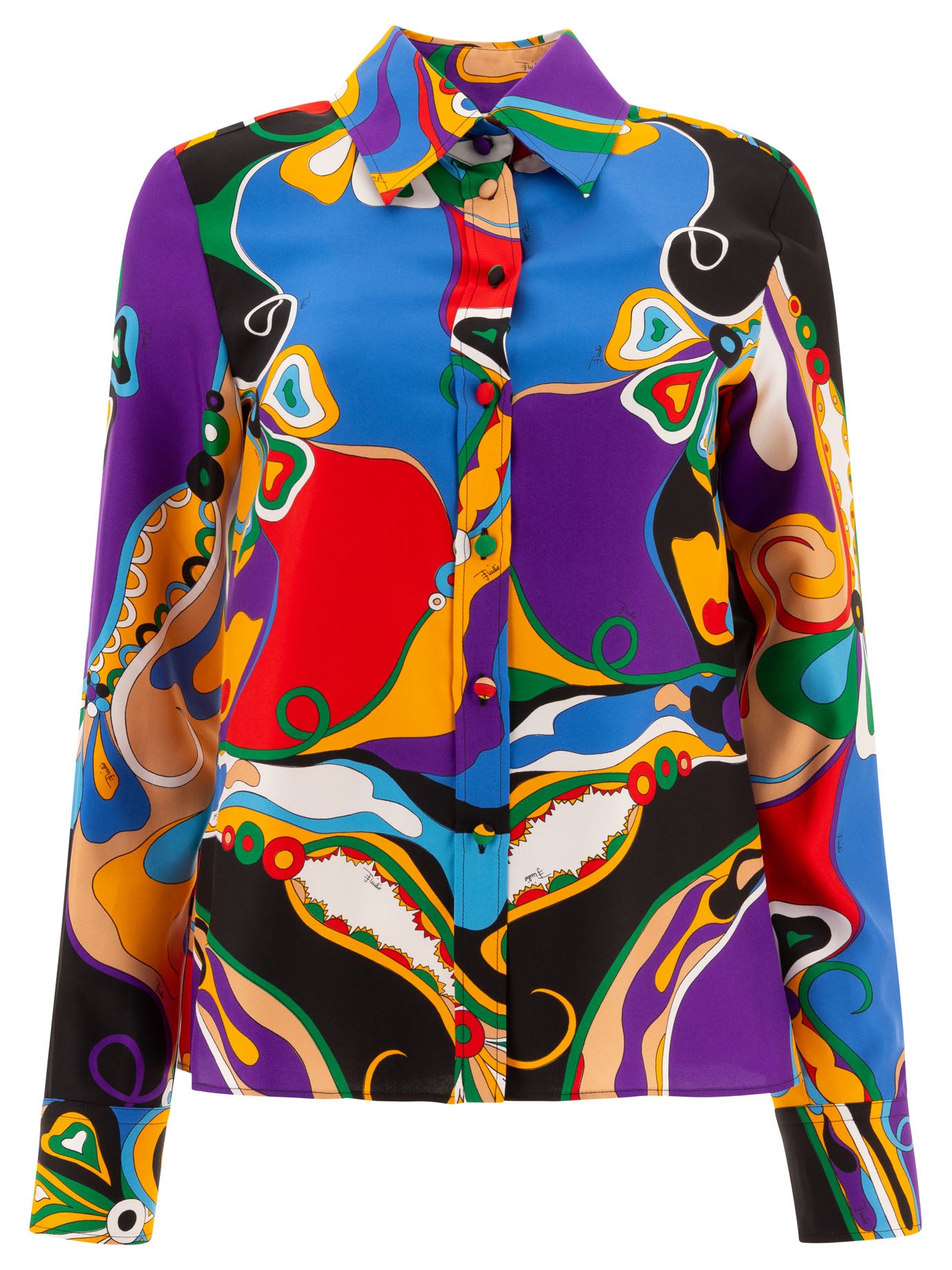 Emilio Pucci Orchidee-Print Silk-Twill Shirt