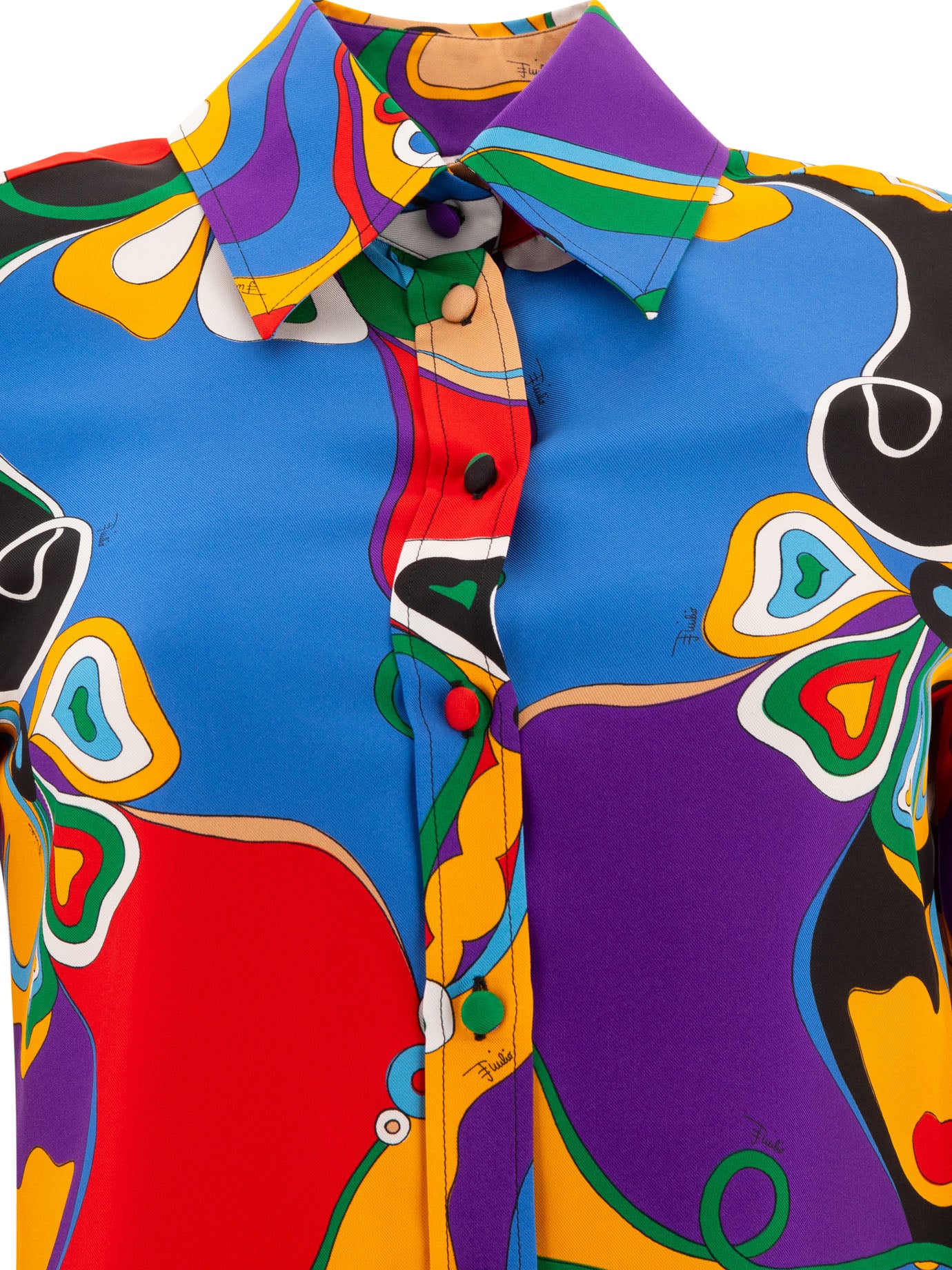 Emilio Pucci Orchidee-Print Silk-Twill Shirt