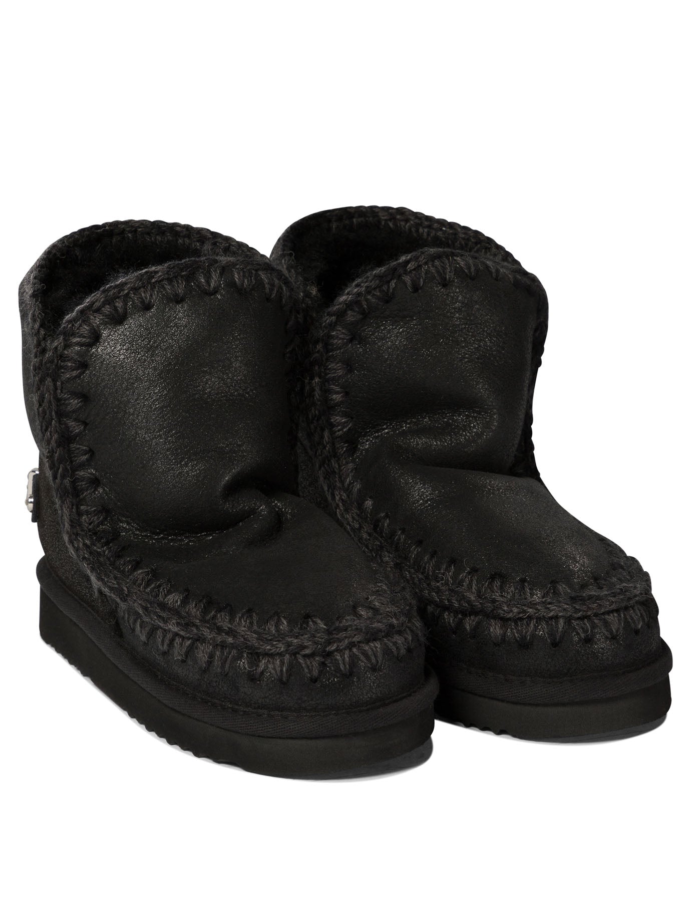 Mou Eskimo 18 With Rhinestones Logo Ankle Boots